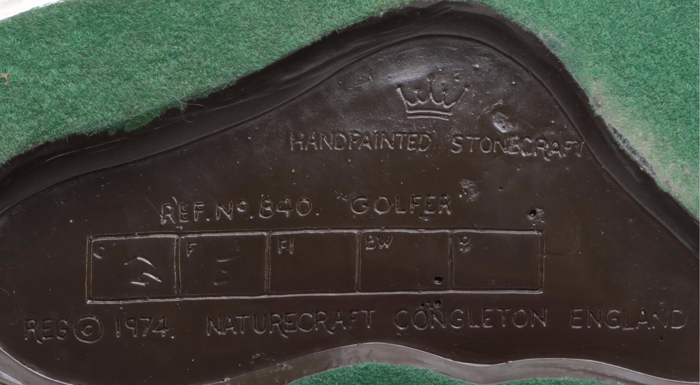 Naturecraft "Golfer" Hand-Painted Stoneware Figurine, 1974