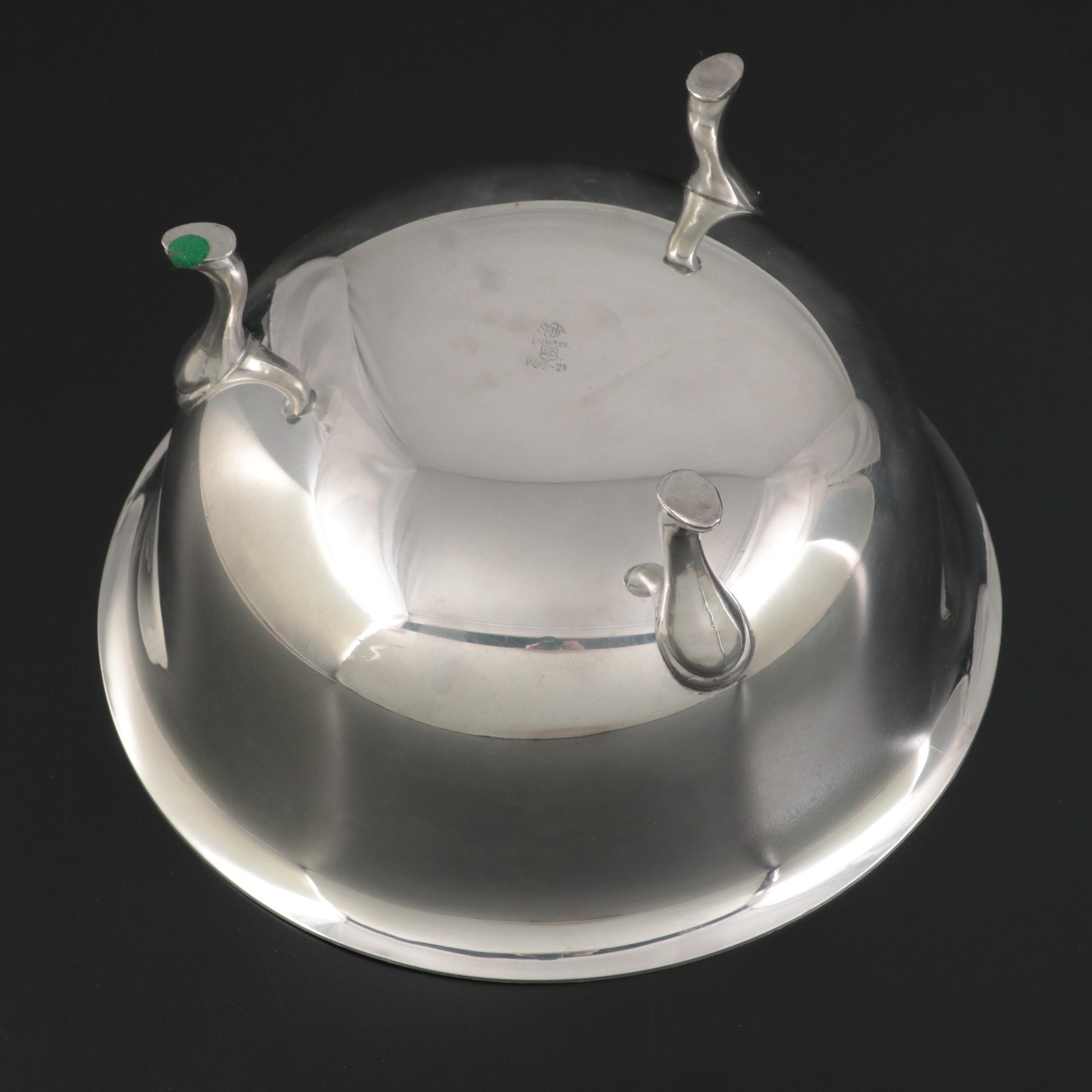 Stieff and Other Pewter Jefferson Cups with Stieff Pewter Footed Bowl