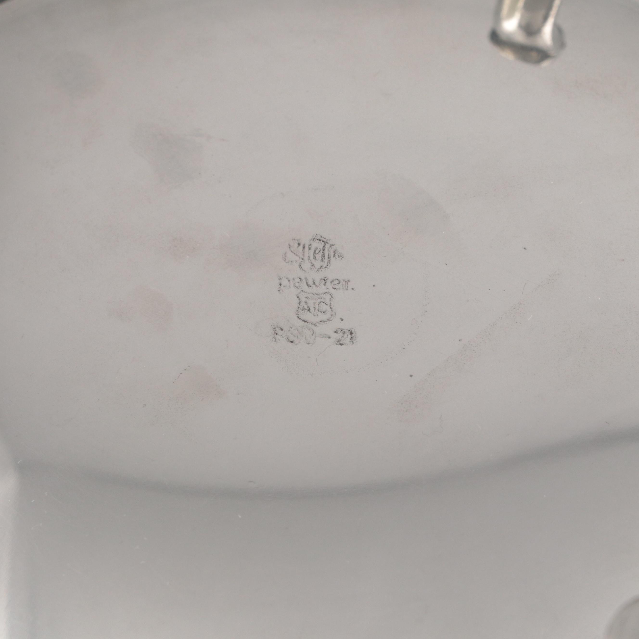 Stieff and Other Pewter Jefferson Cups with Stieff Pewter Footed Bowl