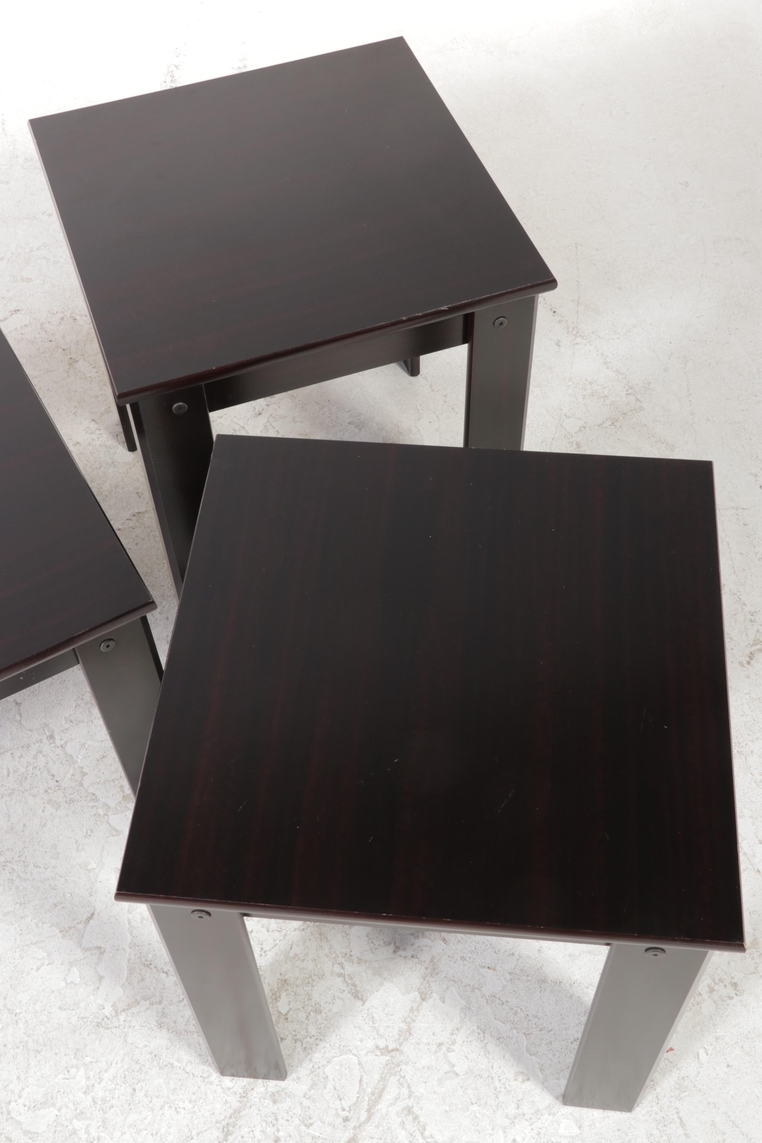 Modernist Style Laminate Coffee Table and Two Side Tables