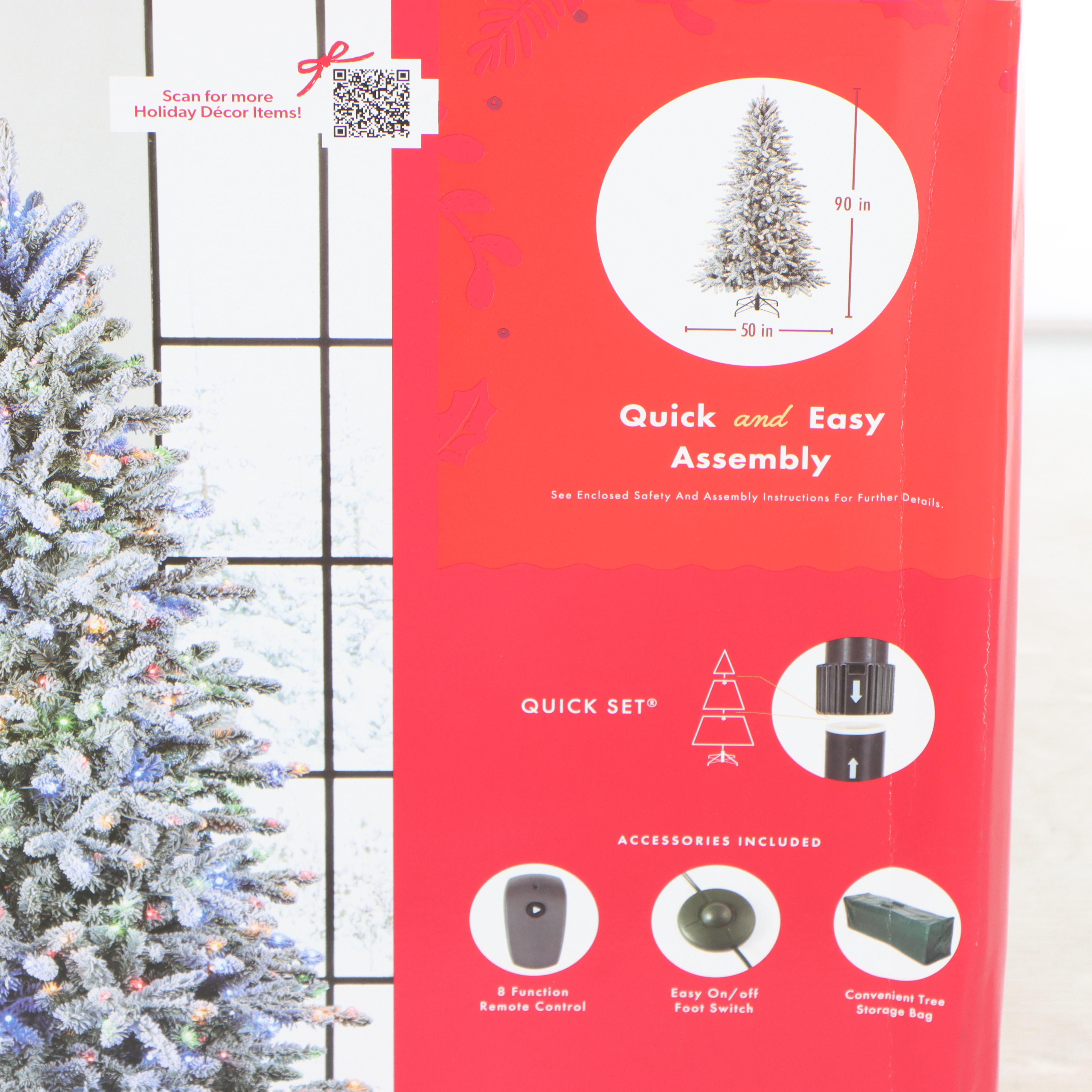 Member's Mark 7'6 Pre-Lit Flocked Aspen Artificial Christmas Tree