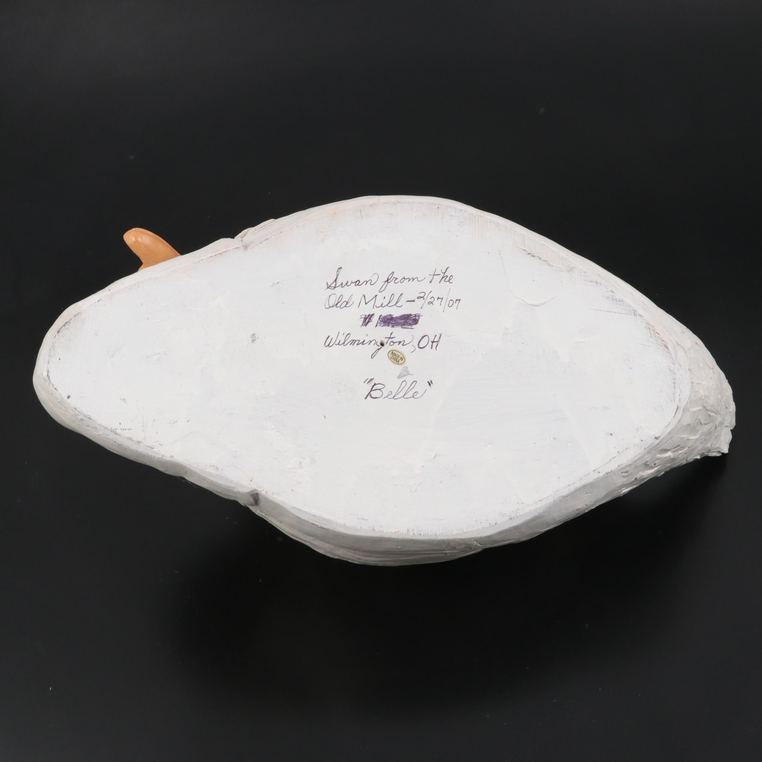 Cast Resin Swan Decoy