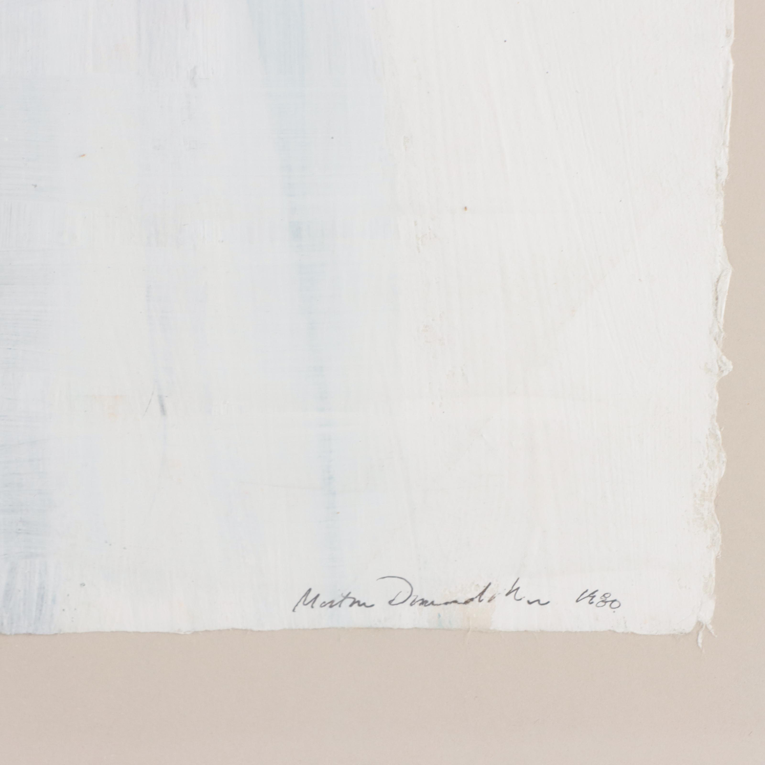 Morton Dimondstein Portrait Mixed Media Painting, 1980