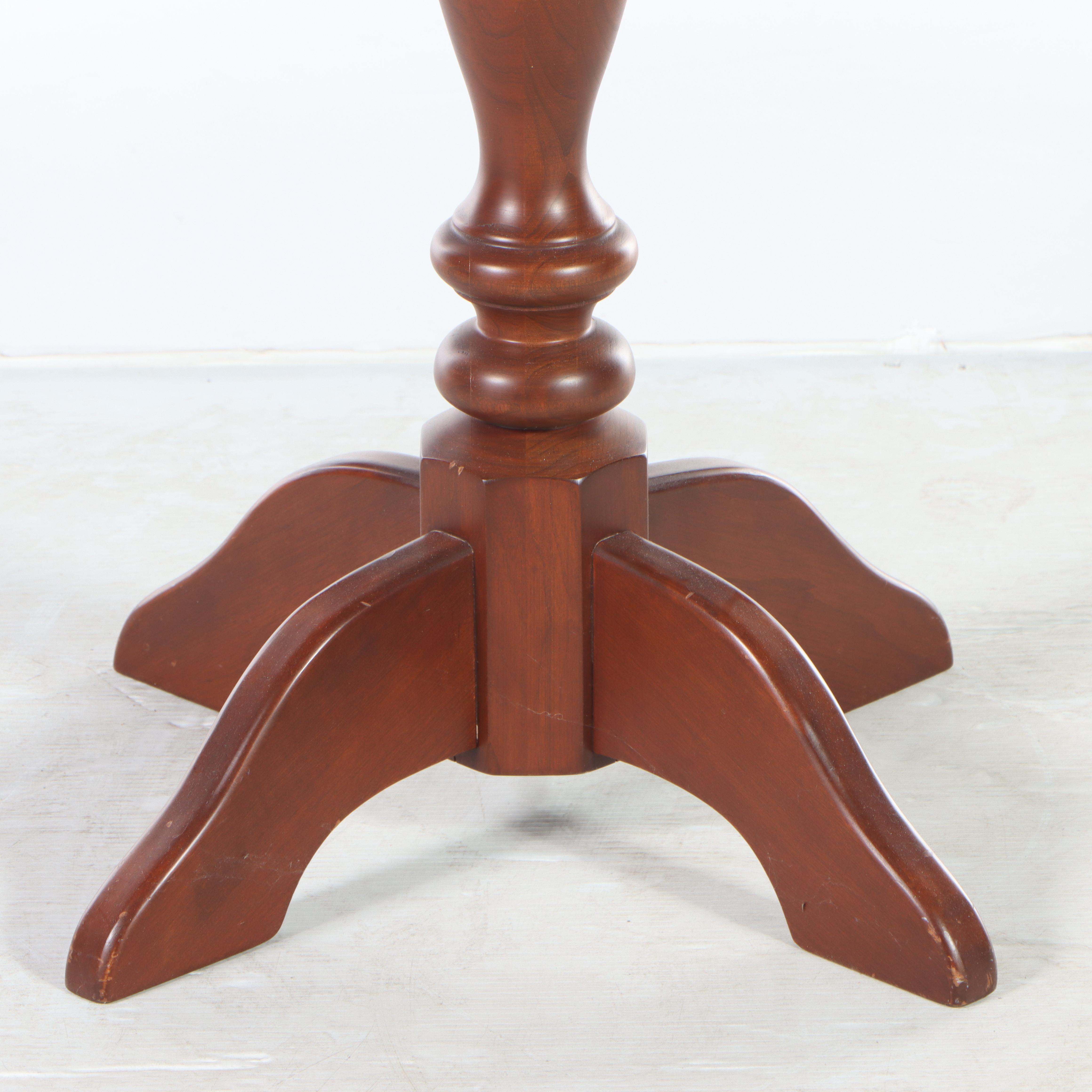 Pair of L. Hitchcock "Fancy" Side Chairs Plus Cherrywood Side Table