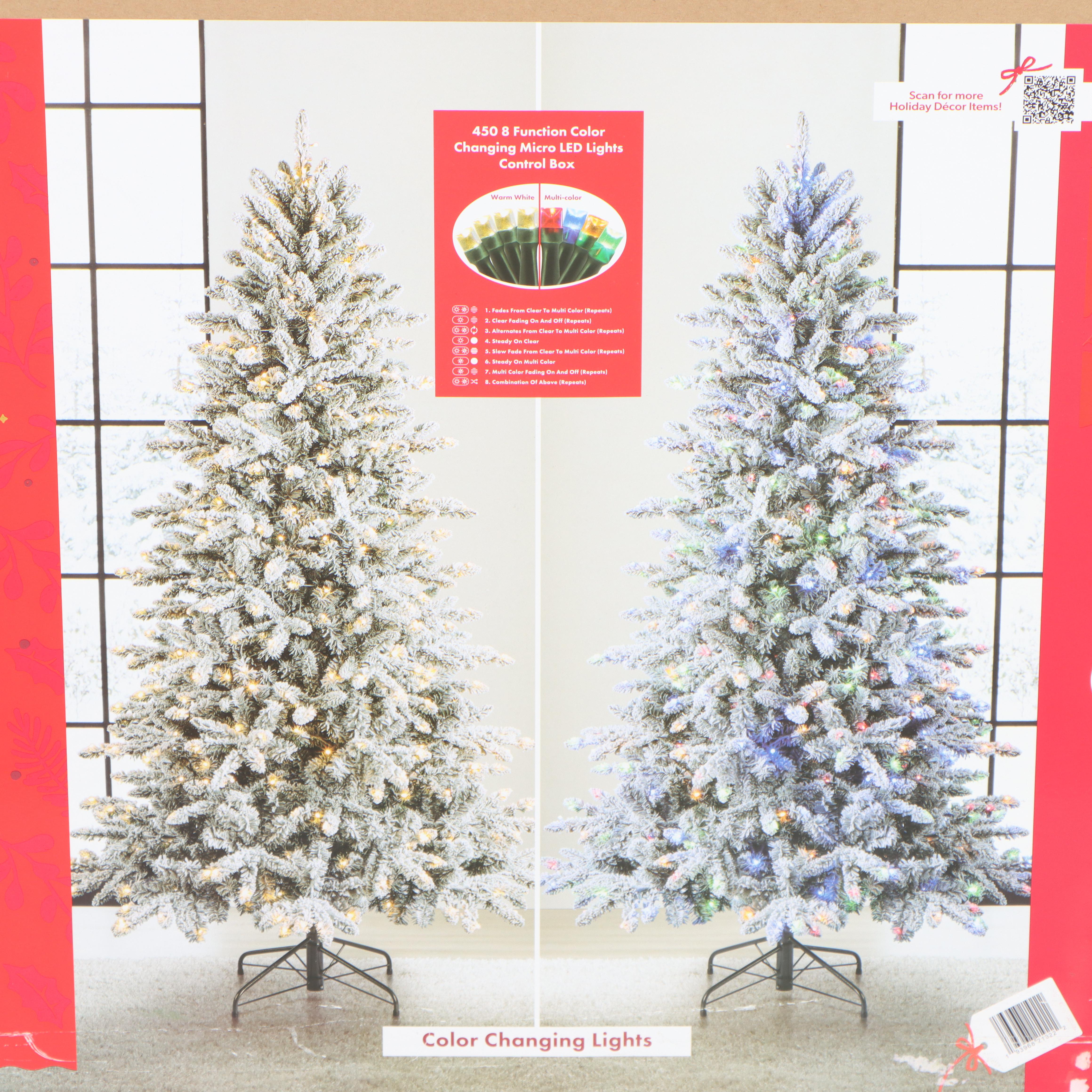 Member's Mark 7'6 Pre-Lit Flocked Aspen Artificial Christmas Tree