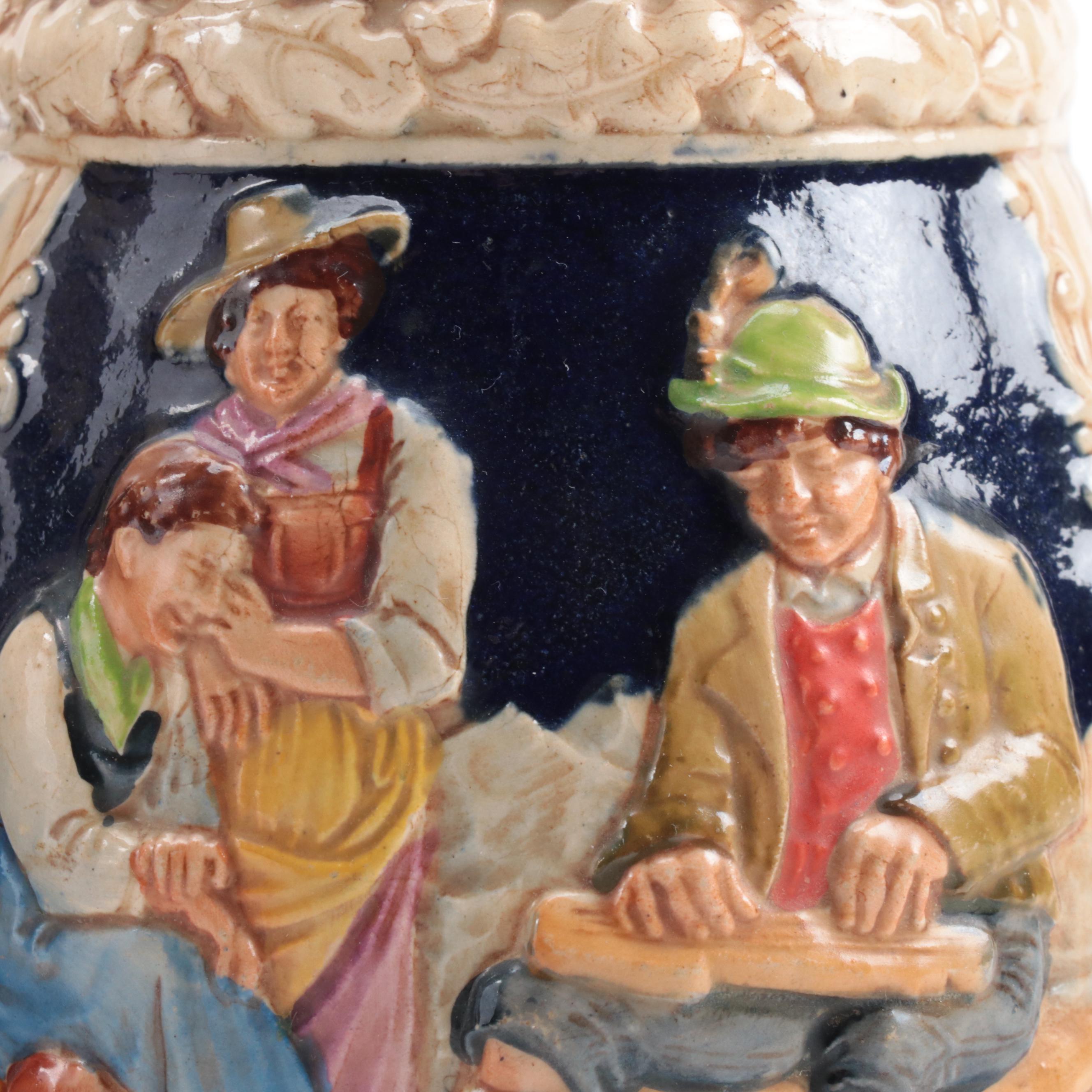 Werner Corzelius and Other German Glazed Earthenware Steins