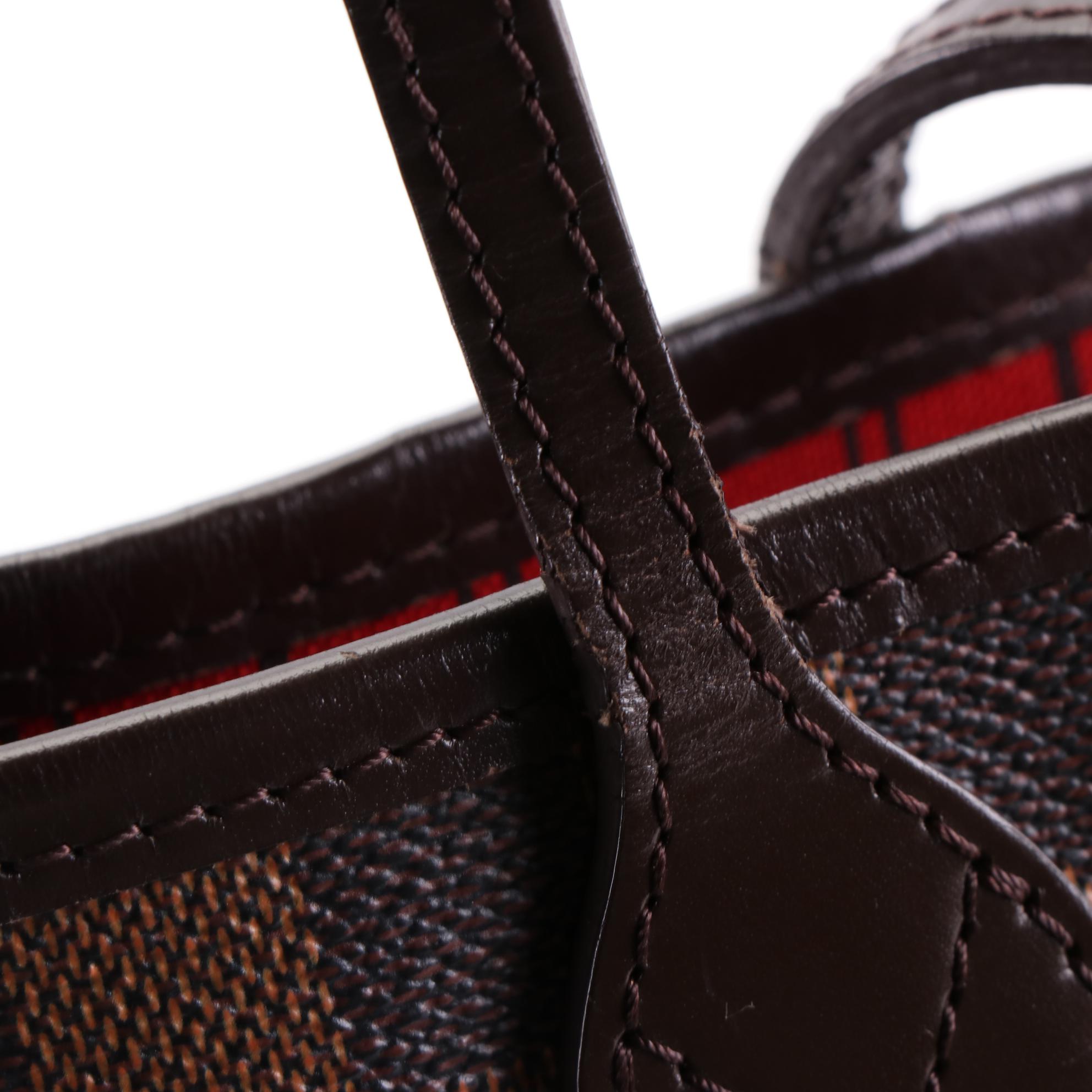 Louis Vuitton Neverfull MM Tote in Damier Ebene Canvas and Leather