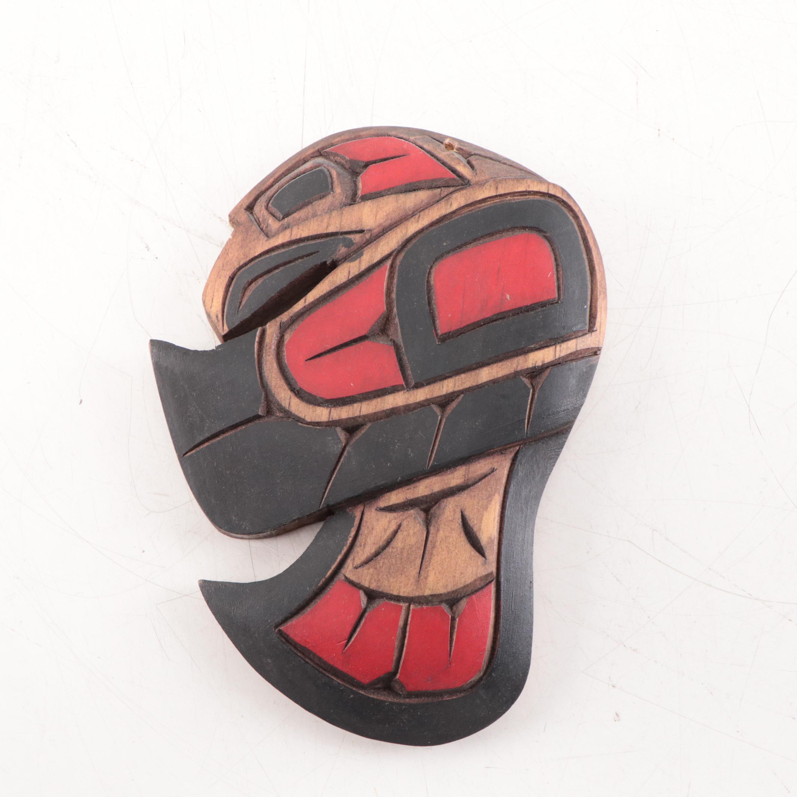 Dora Edwards Pacific Northwest Native American Style Carved Wall Hangings