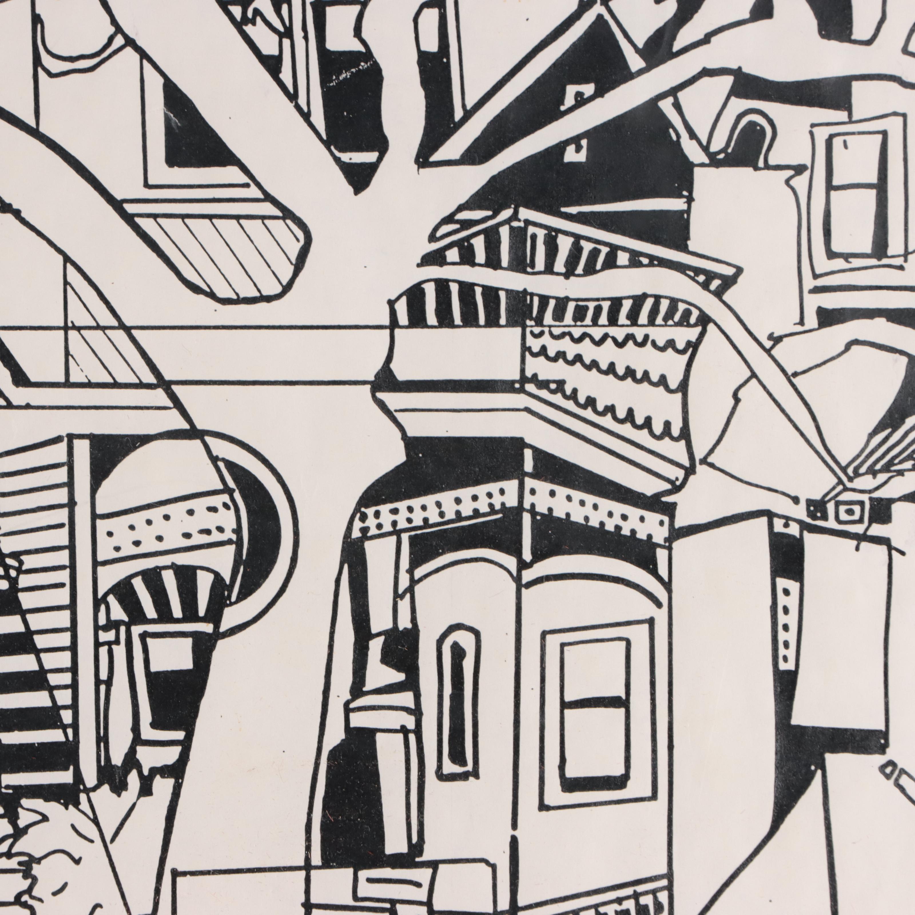 Merwin Altfeld Digital Print of a Victorian Style House, Late 20th Century