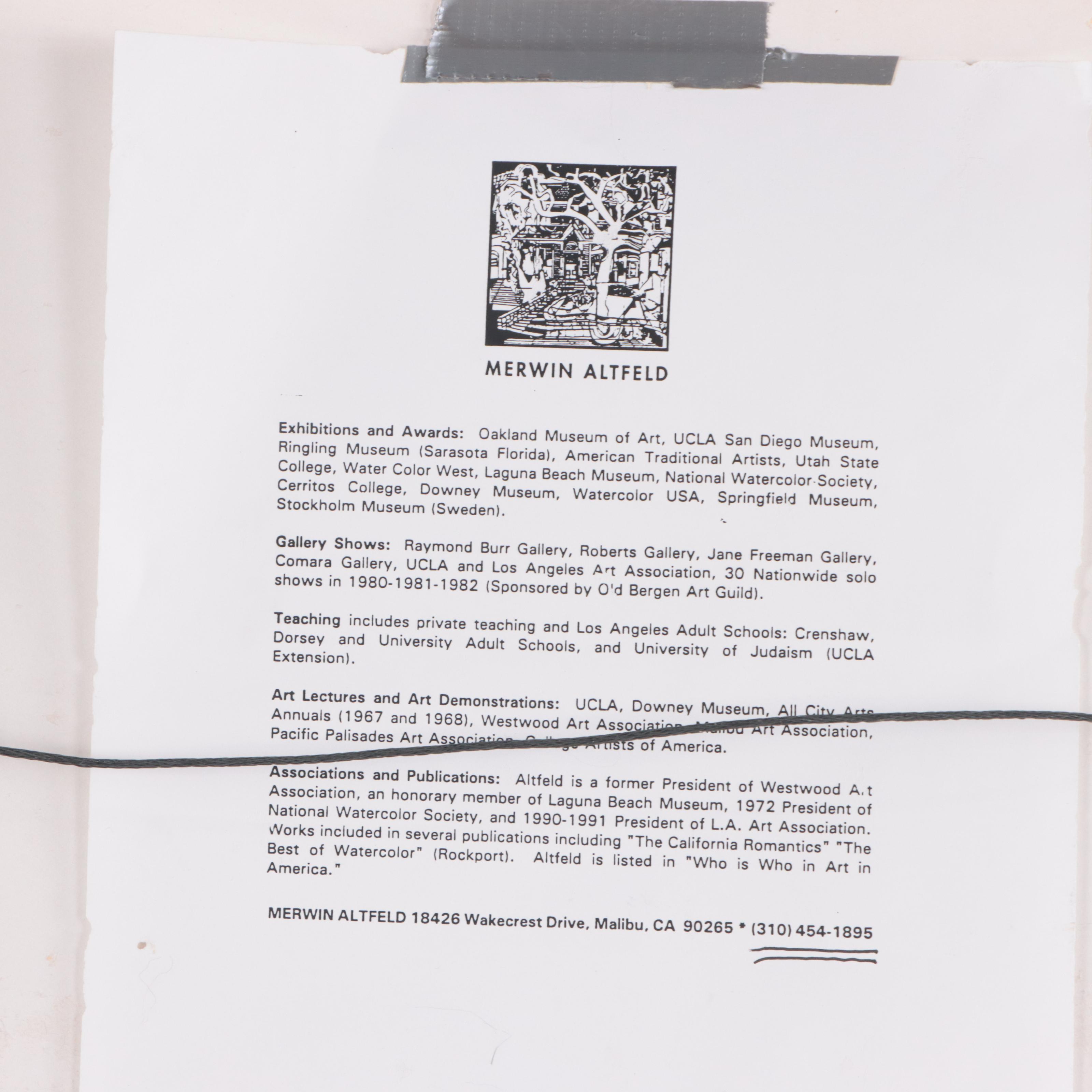 Merwin Altfeld Digital Print of a Victorian Style House, Late 20th Century