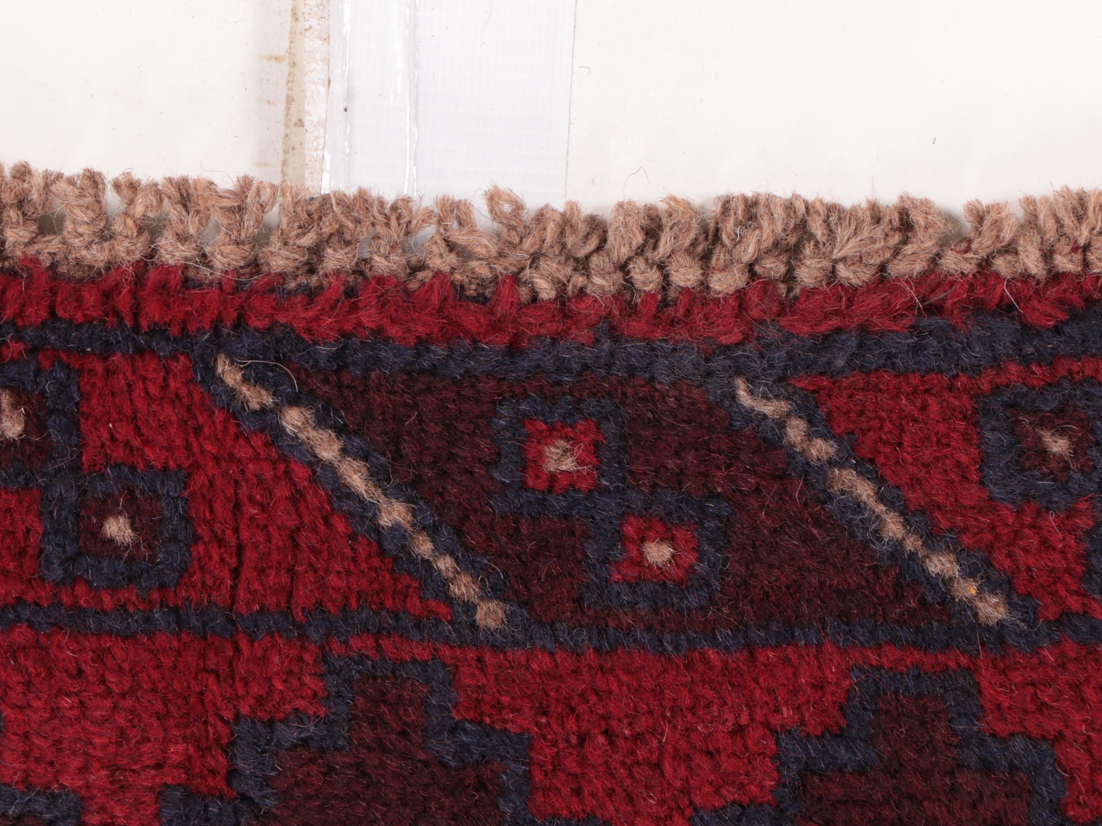 3' x 4'8 Hand-Knotted Afghan Baluch Accent Rug