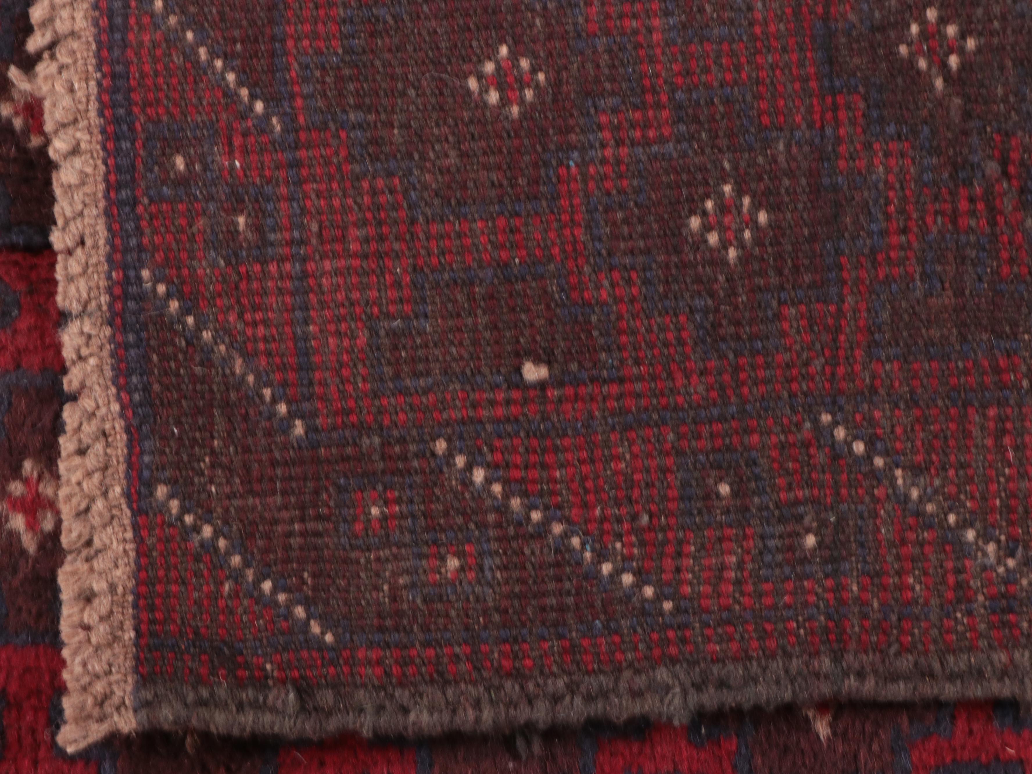 3' x 4'8 Hand-Knotted Afghan Baluch Accent Rug