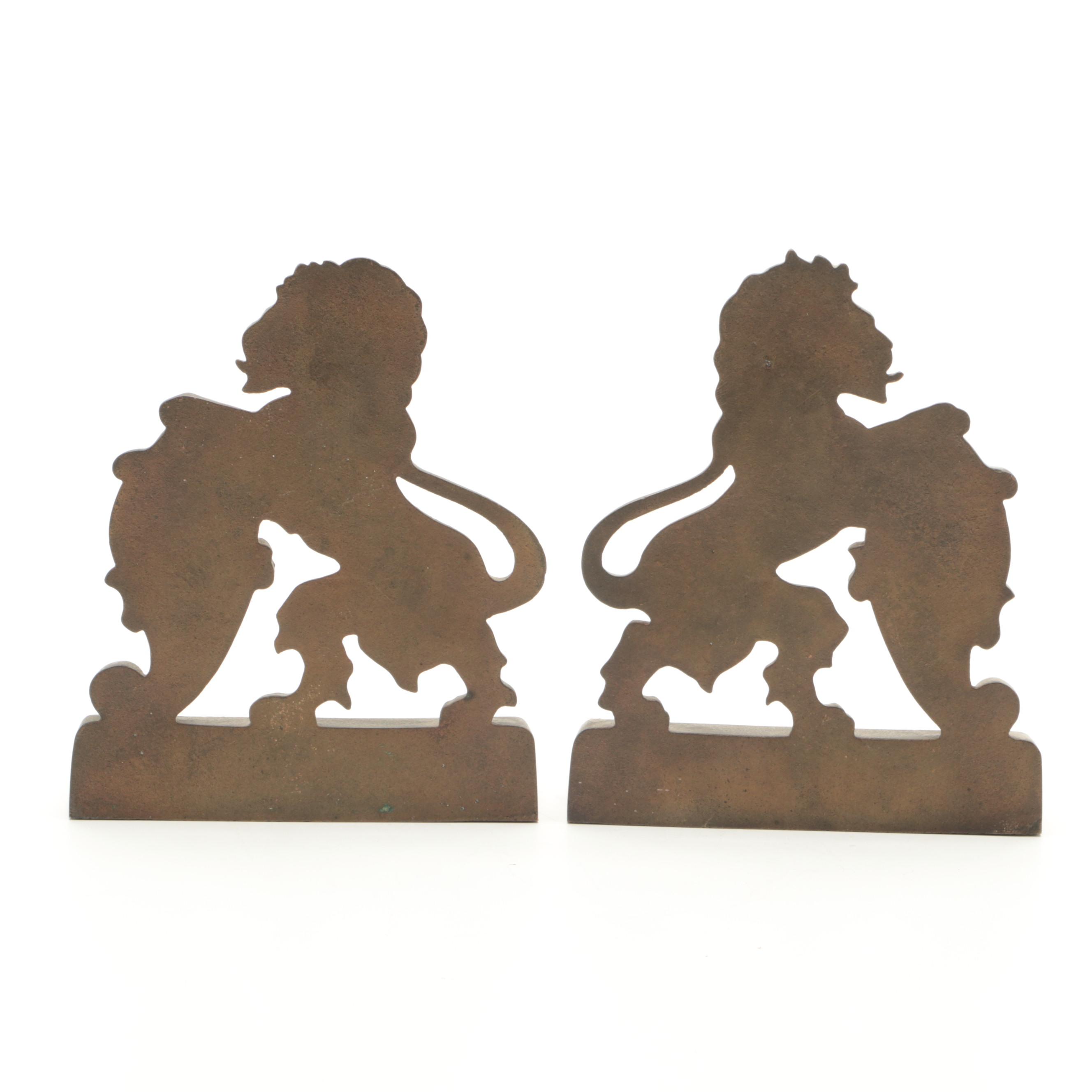 Hubley "Ponies In A Storm" and Other Cast Iron Bookends, Early 20th Century