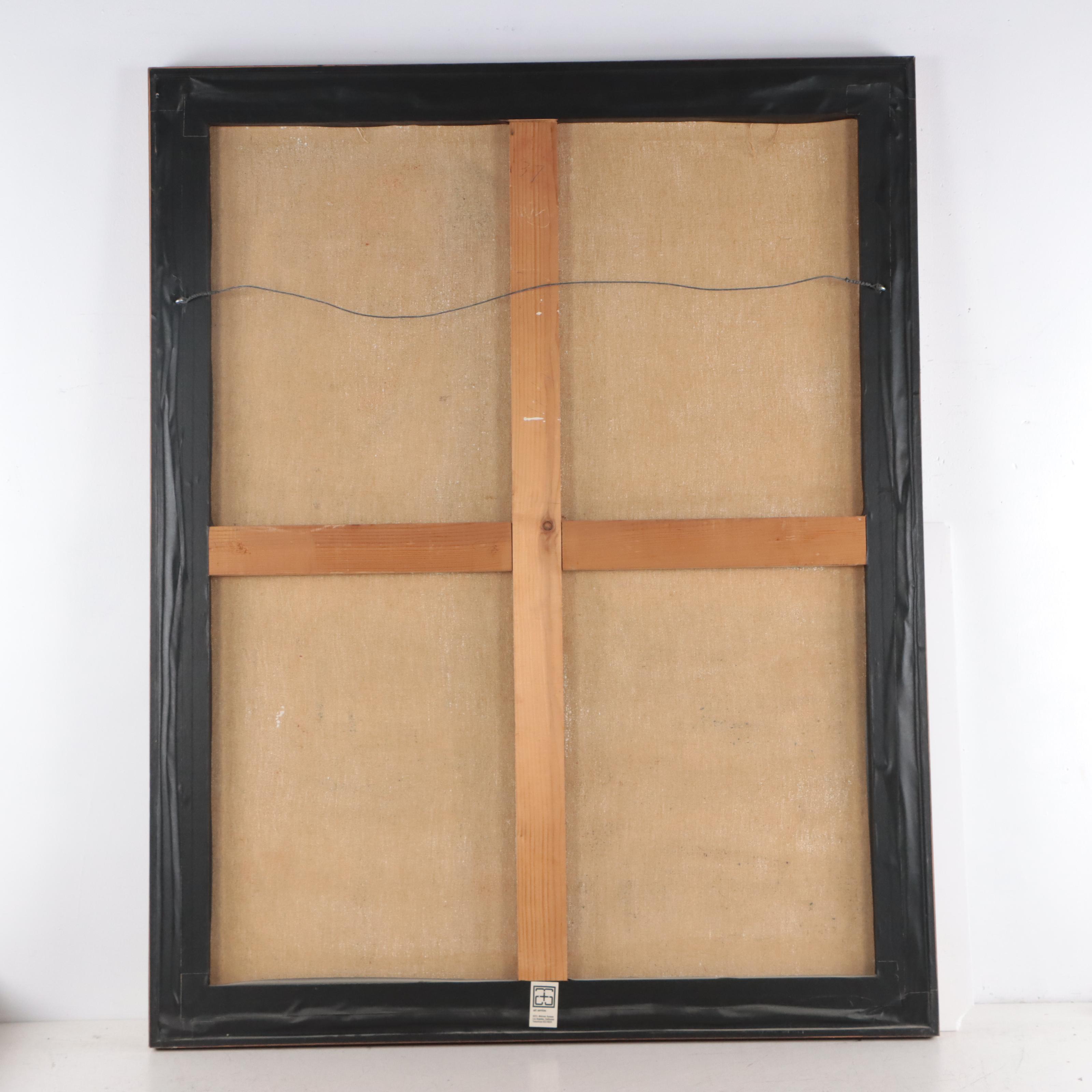 Attributed Morton Dimondstein Fauvist Style Self-Portrait Oil Painting