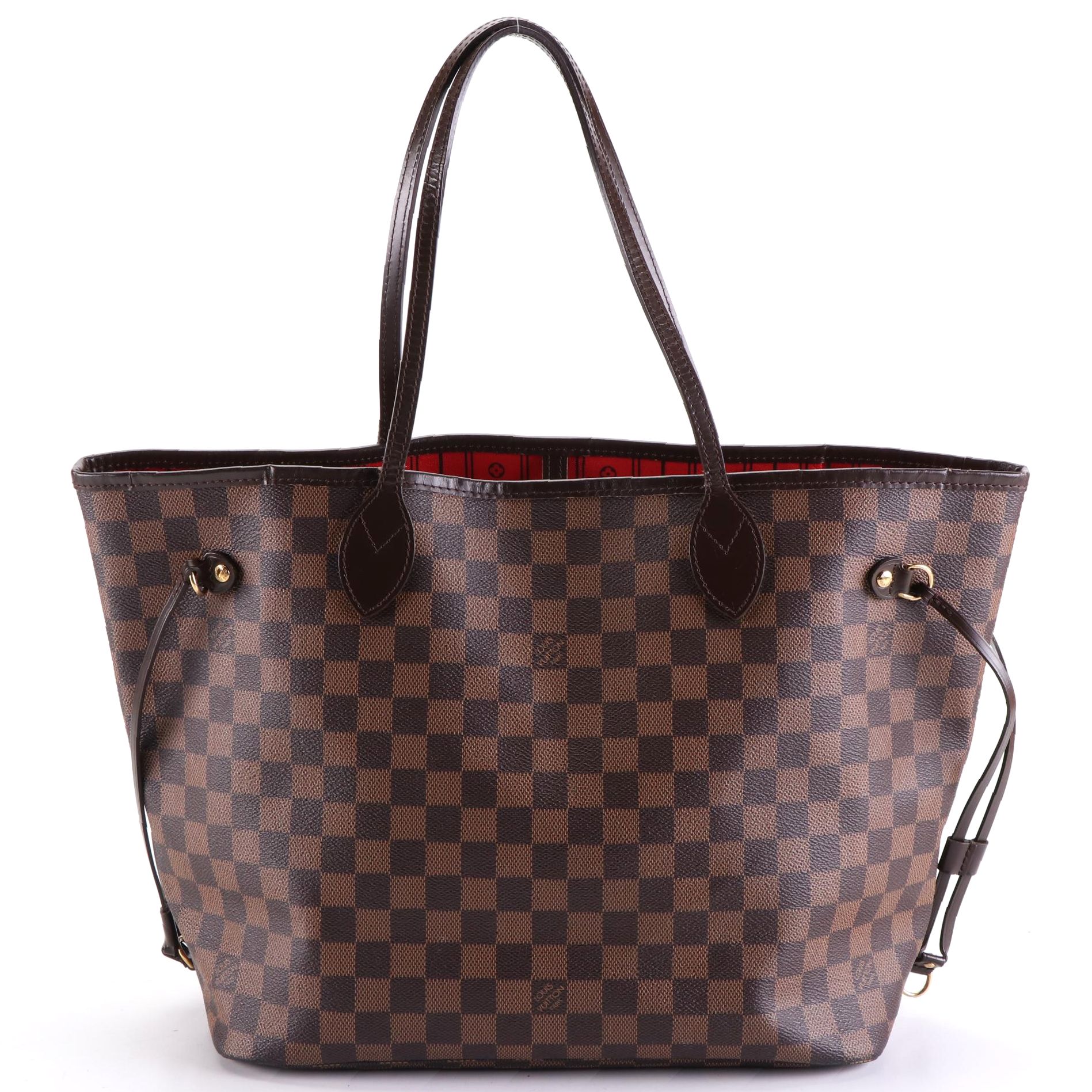Louis Vuitton Neverfull MM Tote in Damier Ebene Canvas and Leather