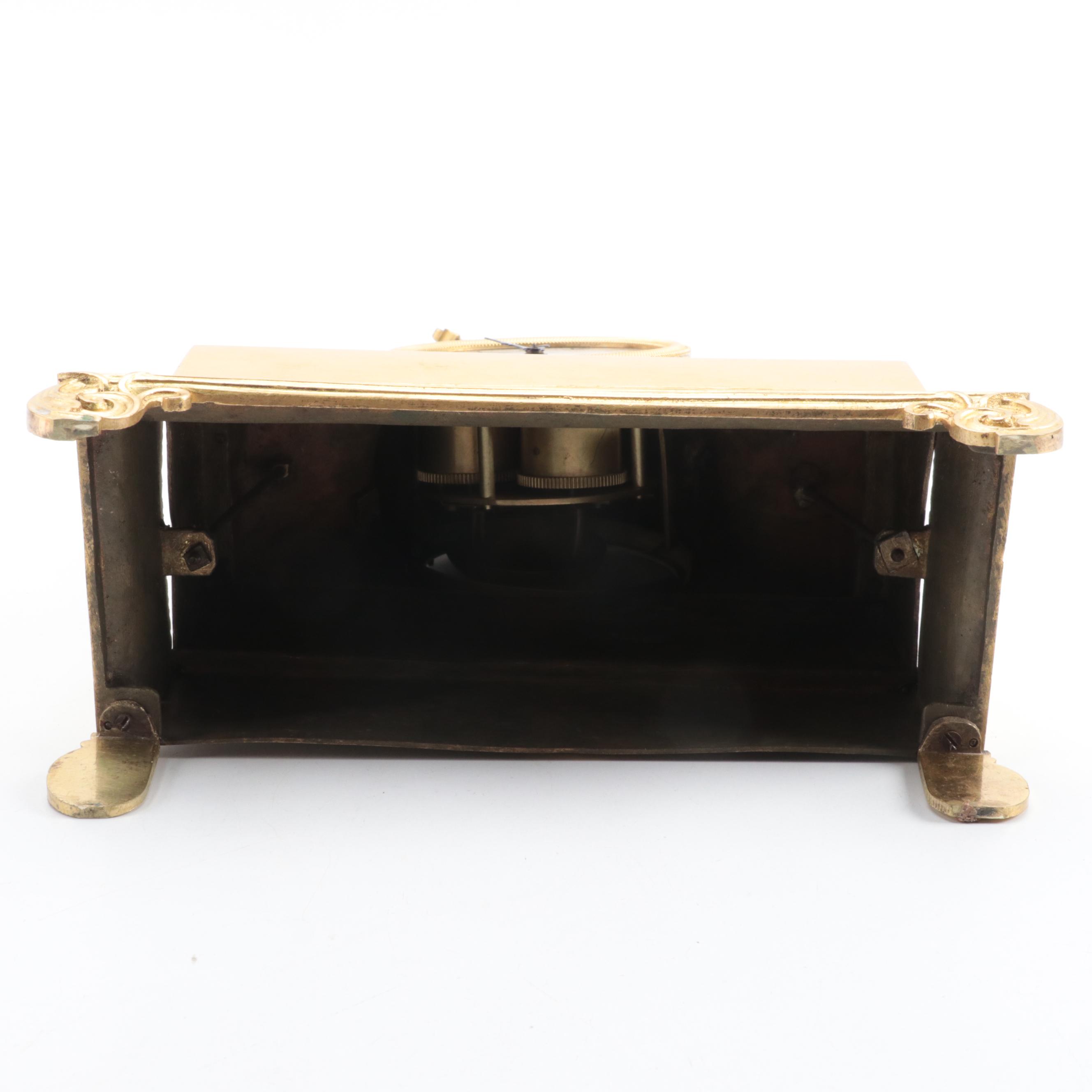 Napoleon III Gilt Metal and Patinated Bronze Mantel Clock, 19th C