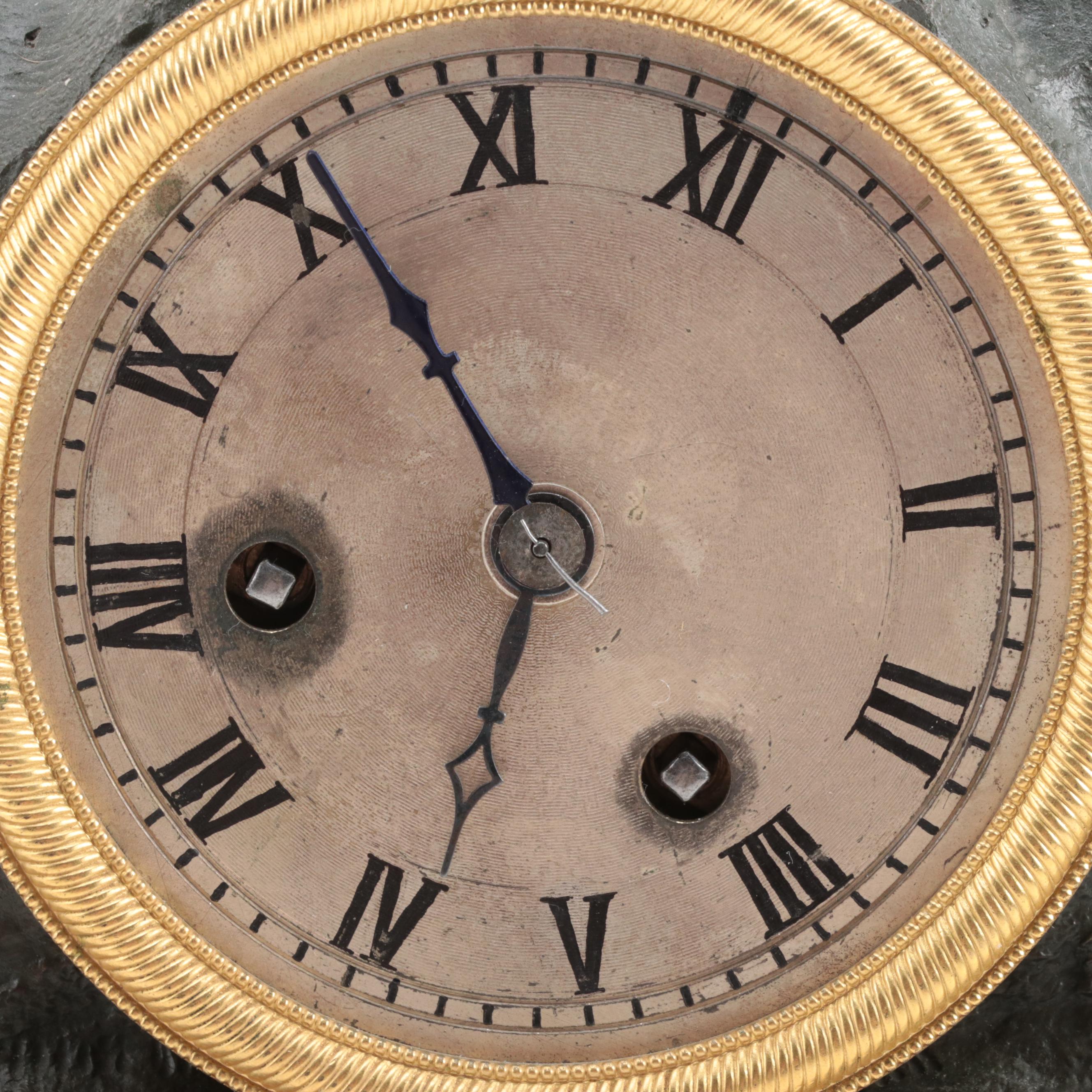 Napoleon III Gilt Metal and Patinated Bronze Mantel Clock, 19th C