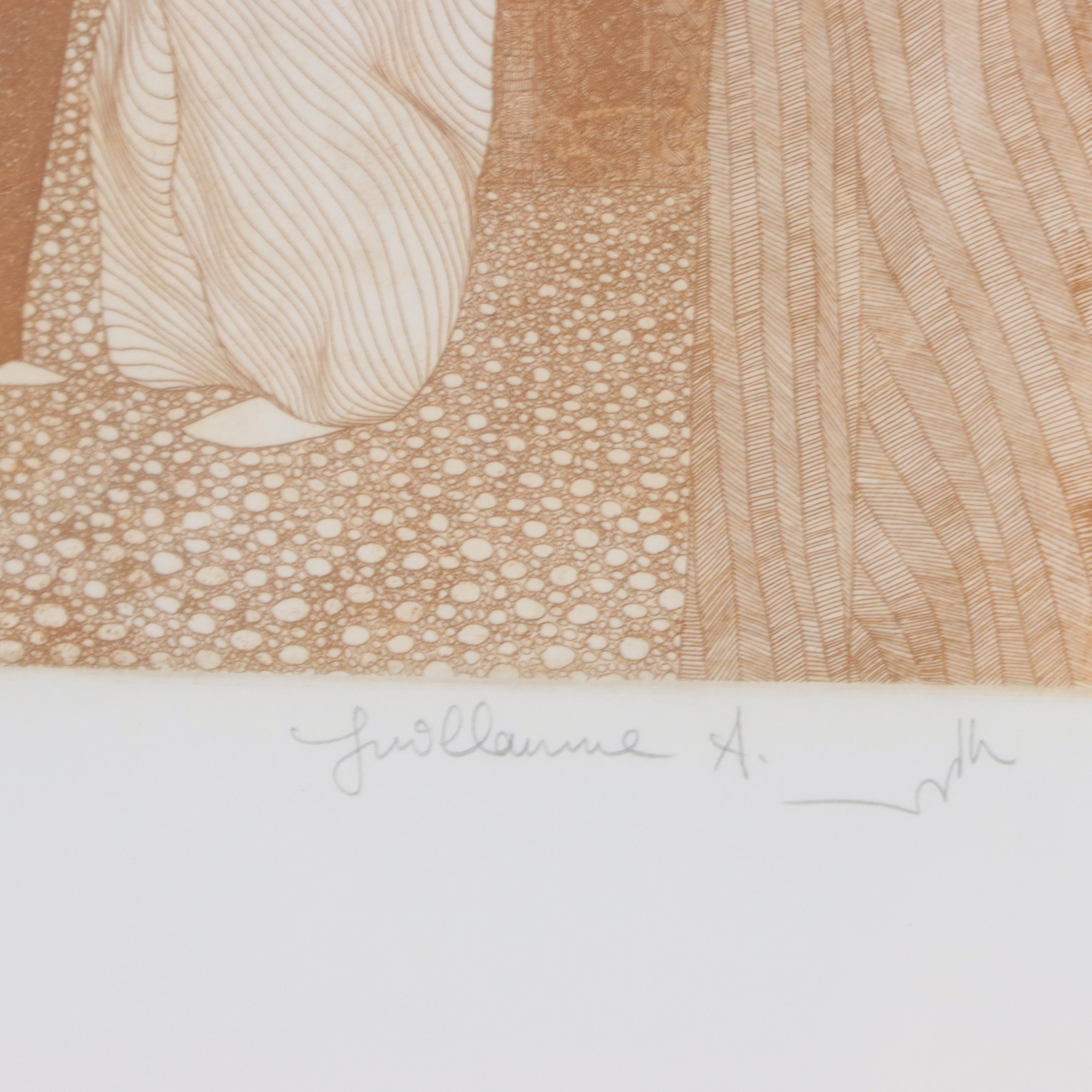 Guillaume Azoulay Etching "Arabesque" Circa 1980