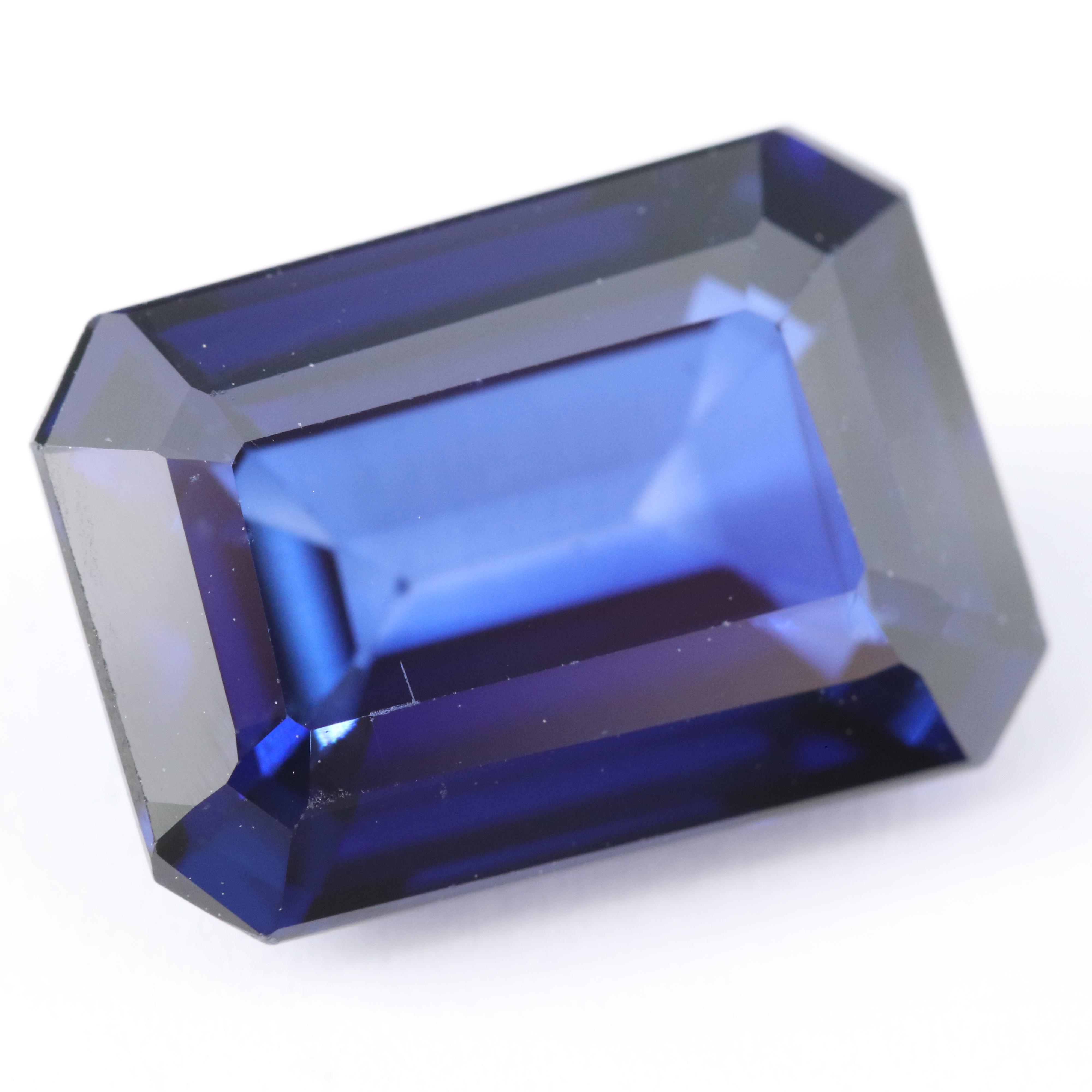 Loose 8.81 CT Lab Grown Sapphire