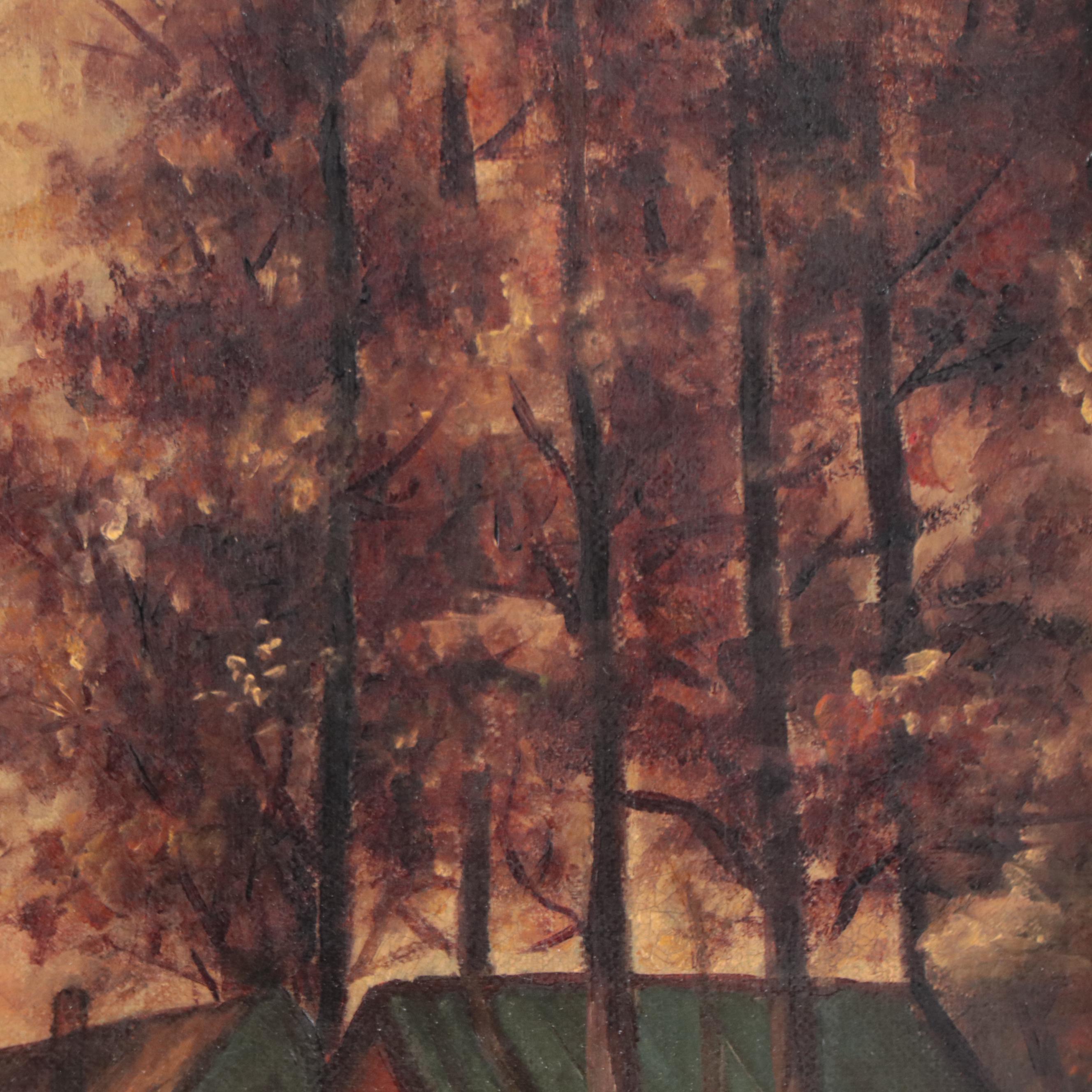 Oil Painting of Pastoral Landscape