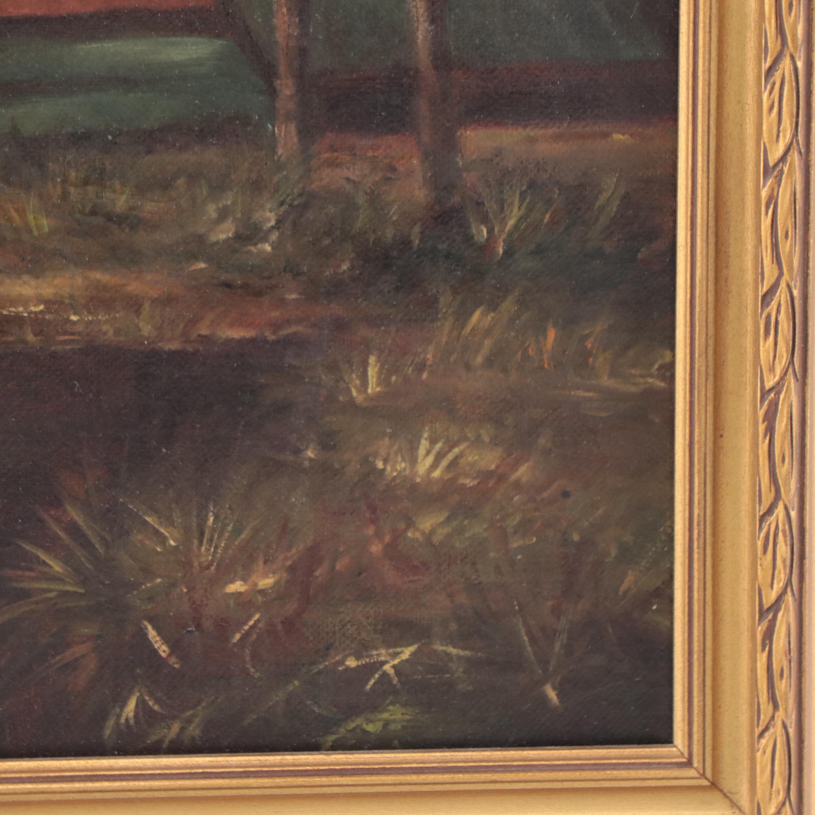 Oil Painting of Pastoral Landscape