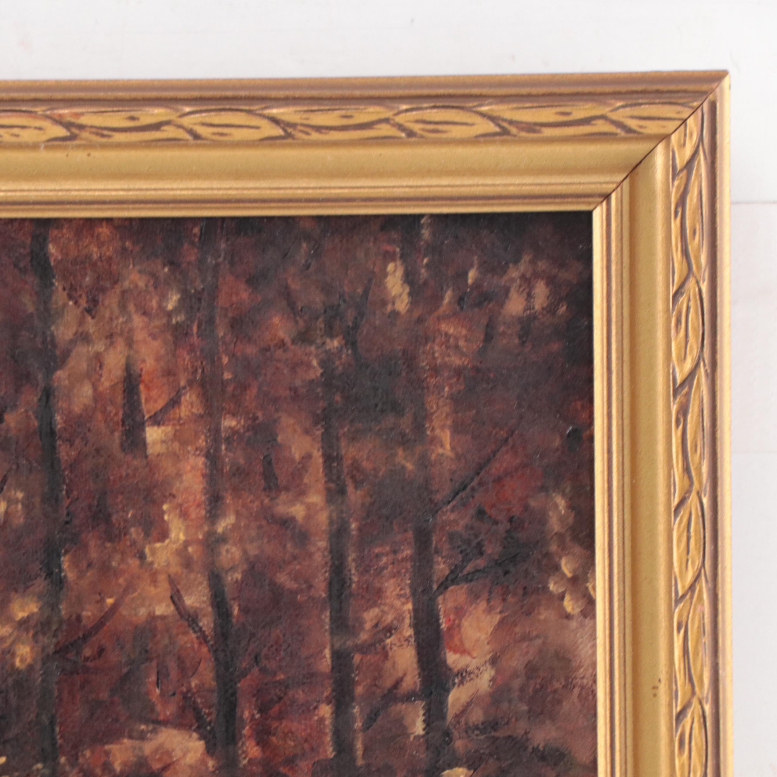 Oil Painting of Pastoral Landscape