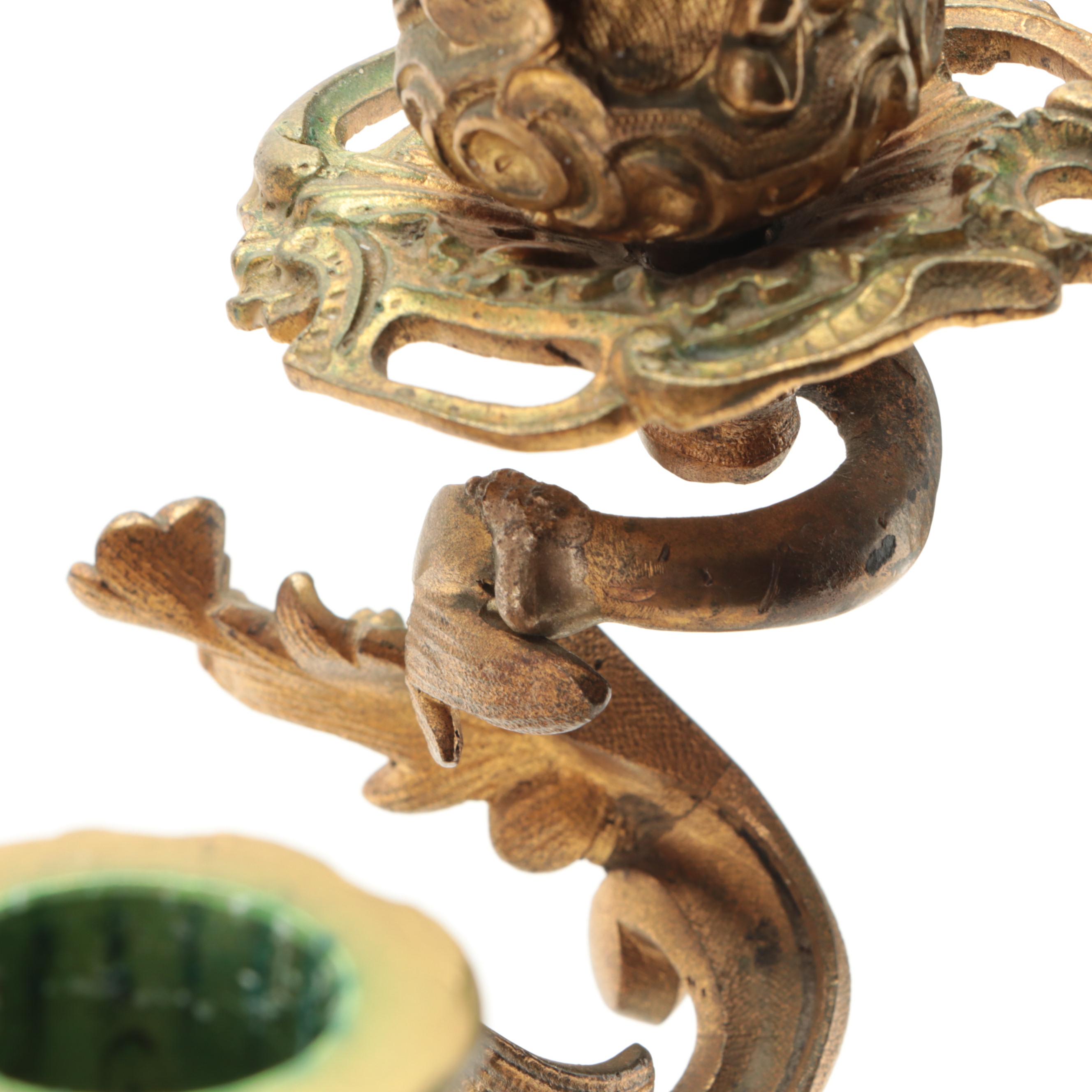 Louis XV Style Bronze Doré Cherub and Putti Candelabra Mantel Garniture