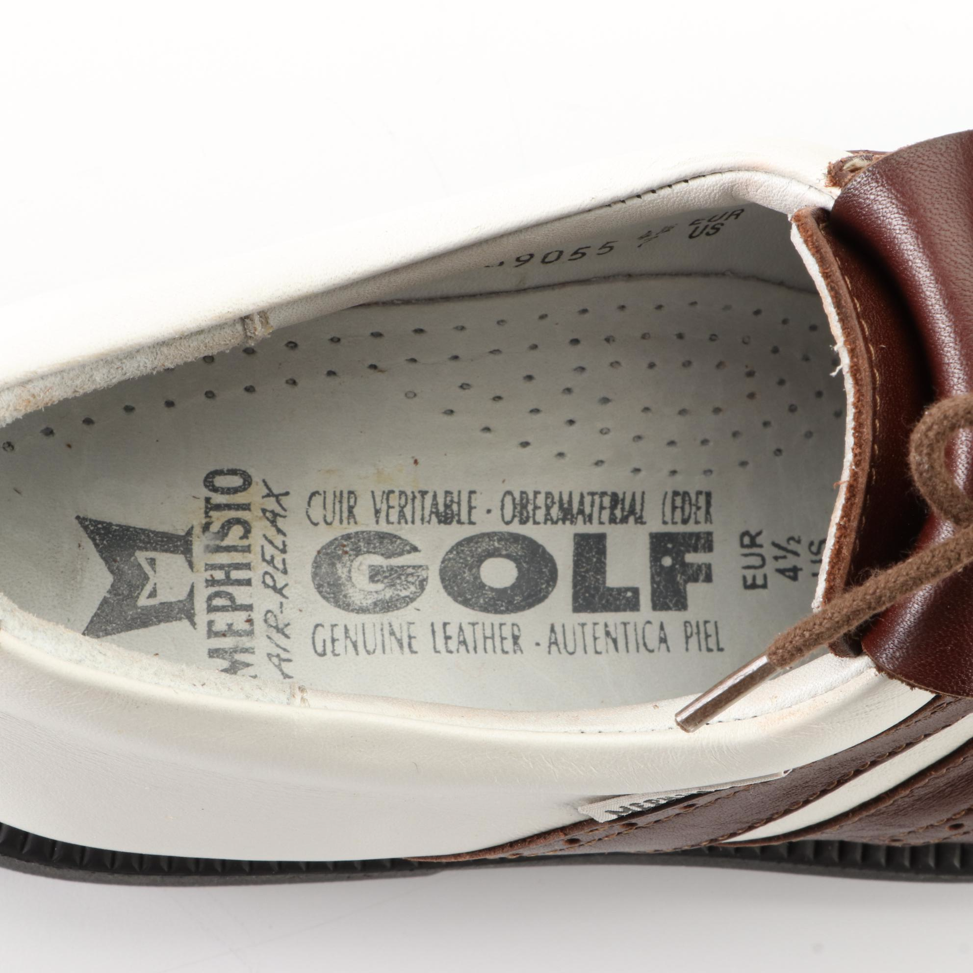 Mephisto Fairway Kiltie Brogue Spiked Golf Shoes with Box