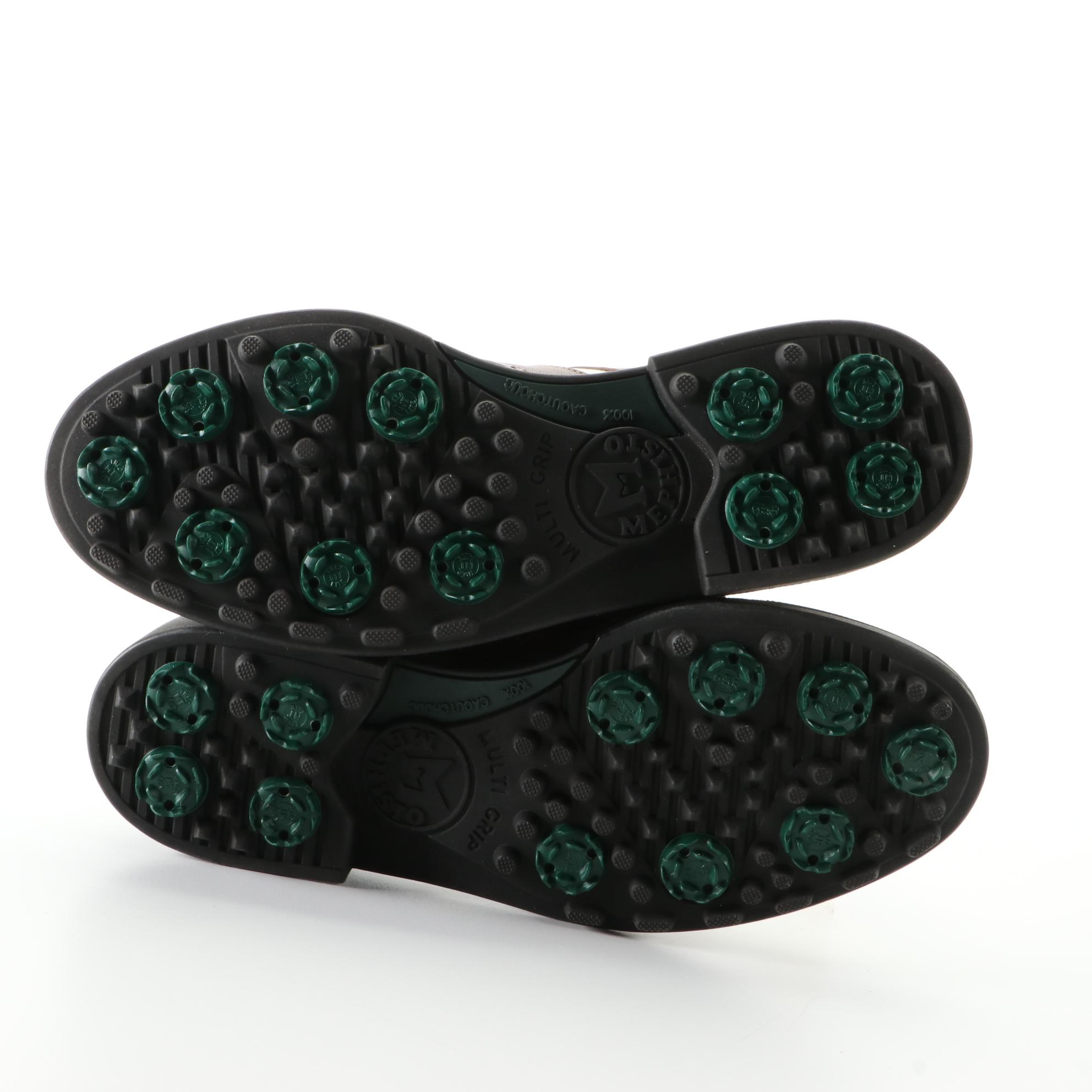 Mephisto Fairway Kiltie Brogue Spiked Golf Shoes with Box