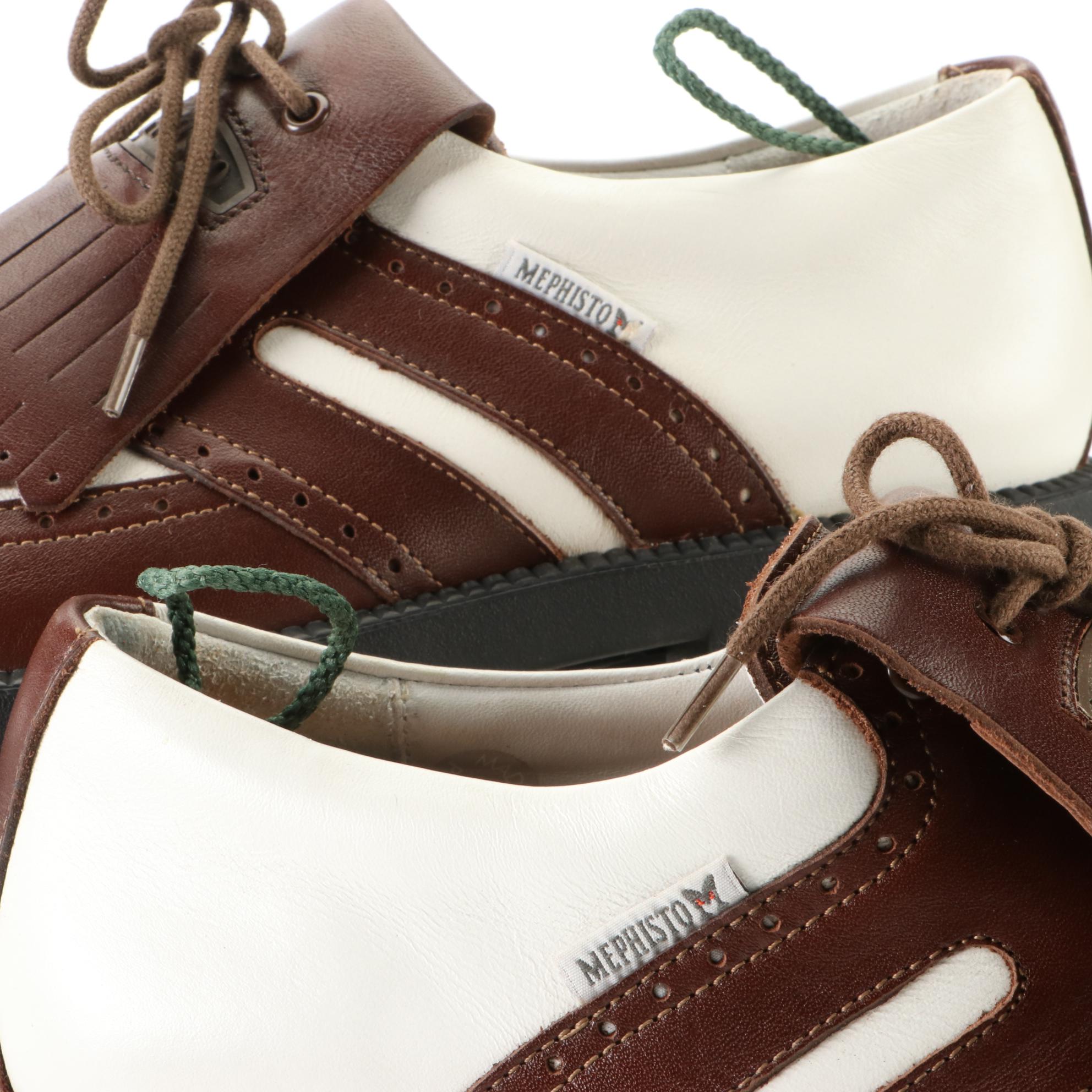 Mephisto Fairway Kiltie Brogue Spiked Golf Shoes with Box