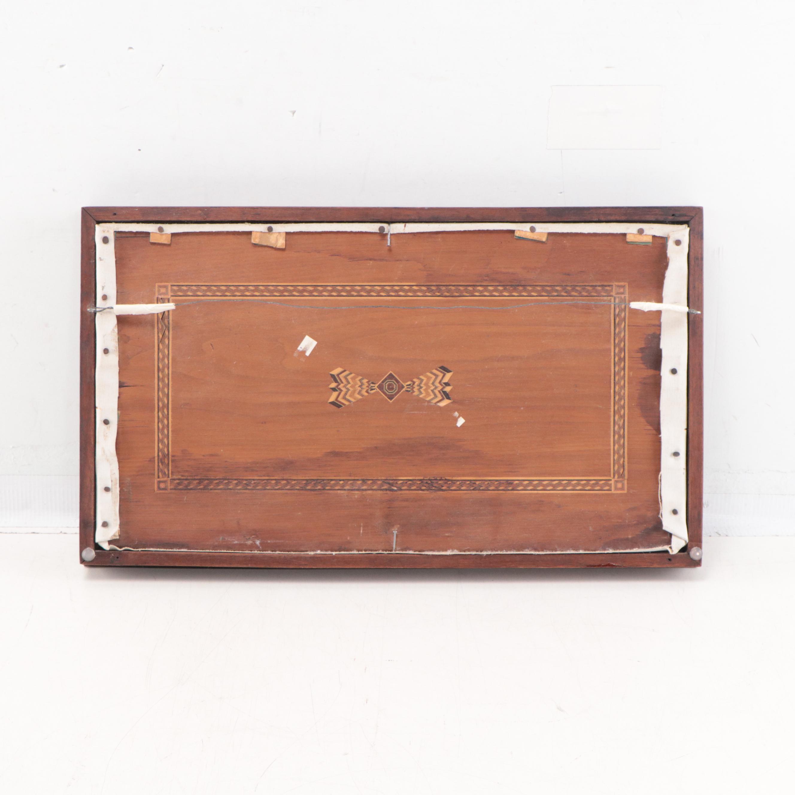 Impasto Landscape Oil Painting with Flamingos, 1975