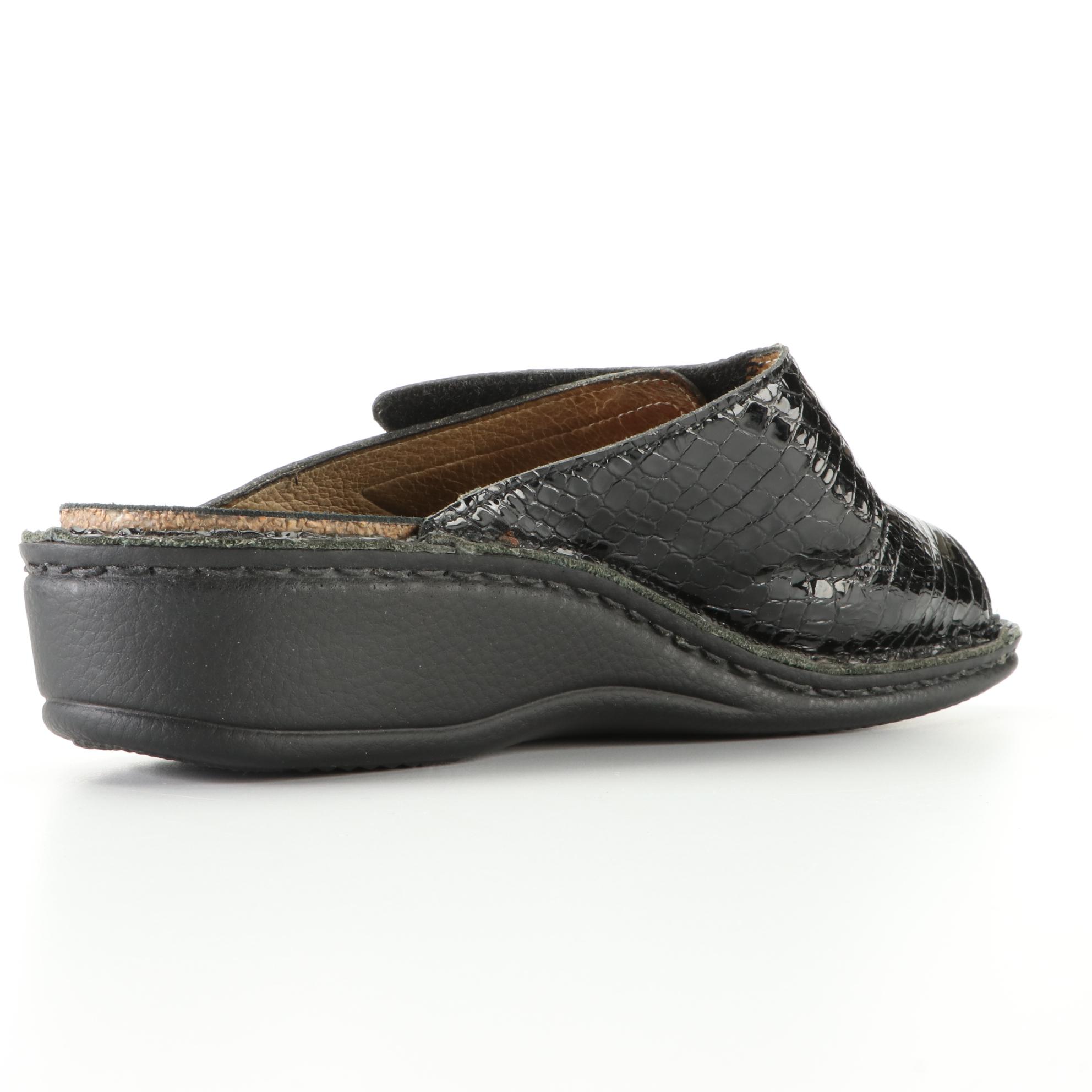 Bally Snakeskin Leather Flats and Finn Comfort Slide Sandals