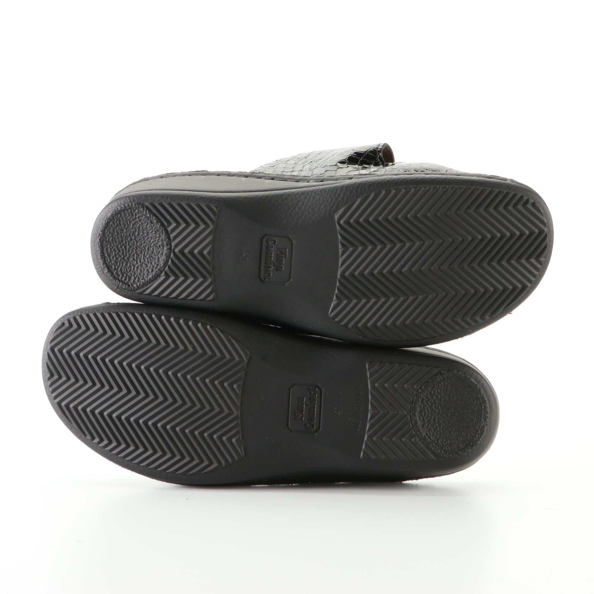 Bally Snakeskin Leather Flats and Finn Comfort Slide Sandals