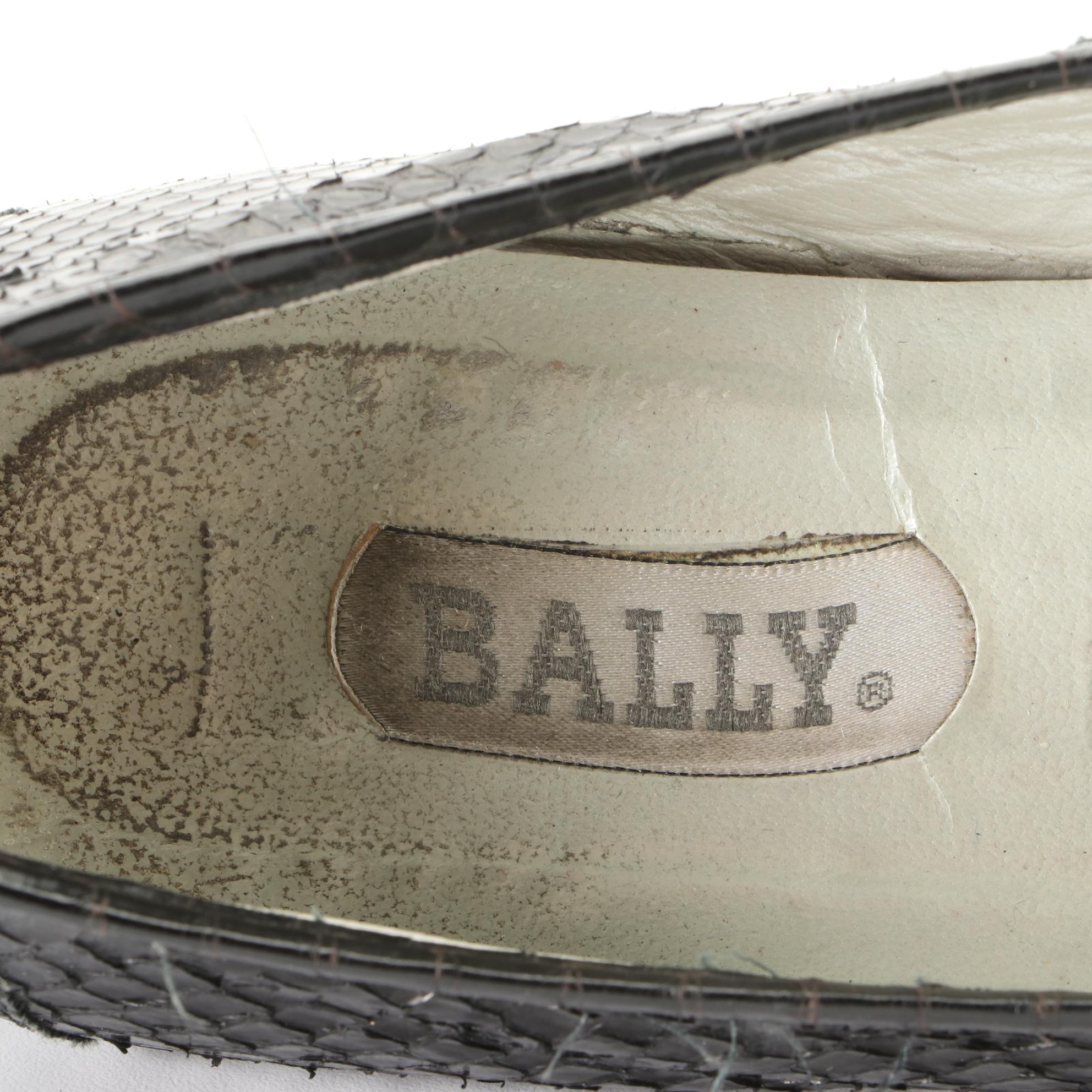 Bally Snakeskin Leather Flats and Finn Comfort Slide Sandals