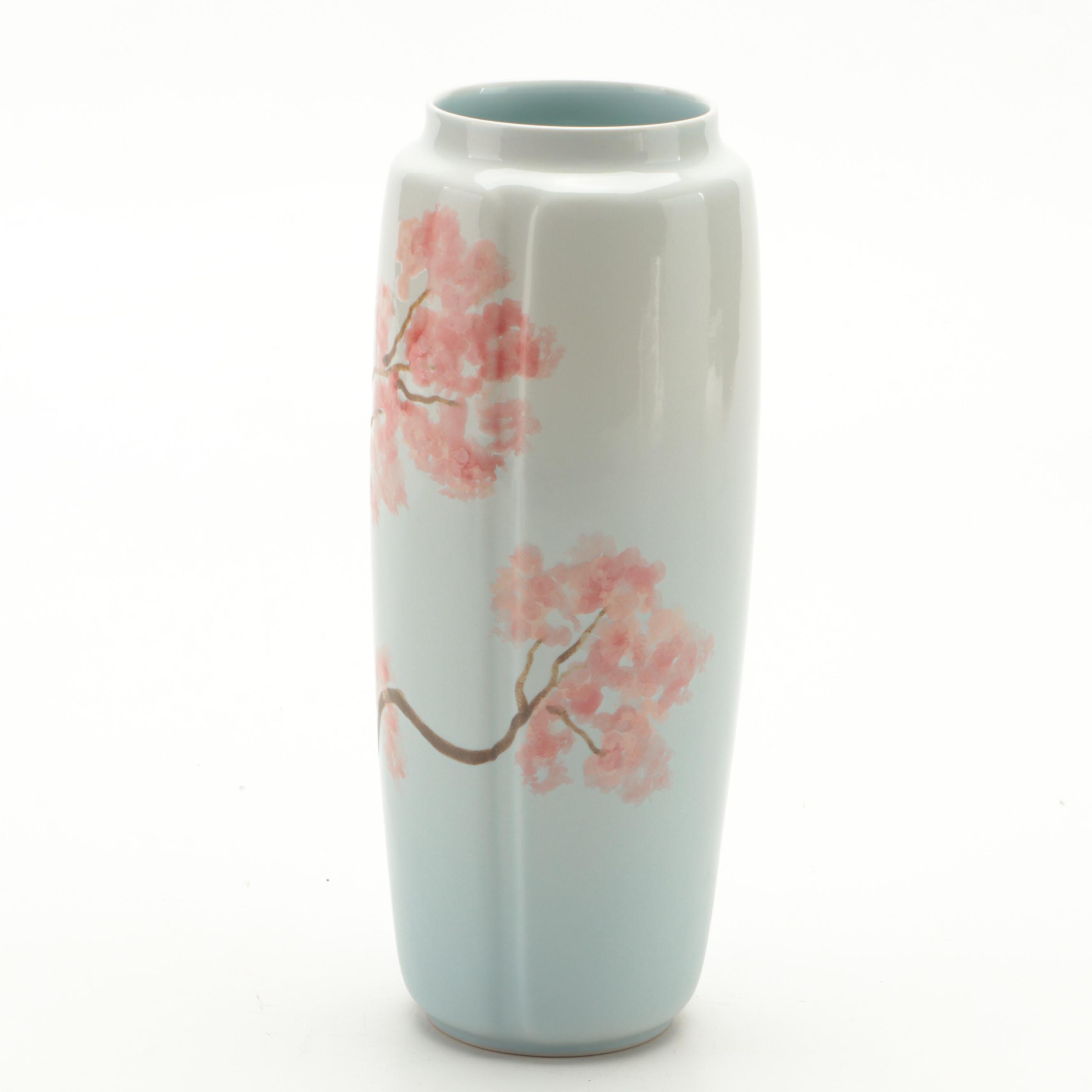 Rookwood Pottery Cherry Blossom Legacy Panel Ceramic Vase, 2021