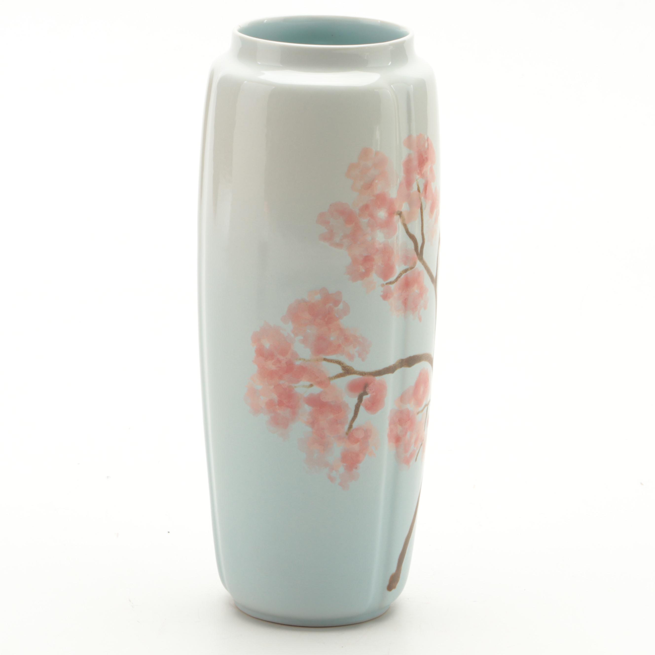 Rookwood Pottery Cherry Blossom Legacy Panel Ceramic Vase, 2021