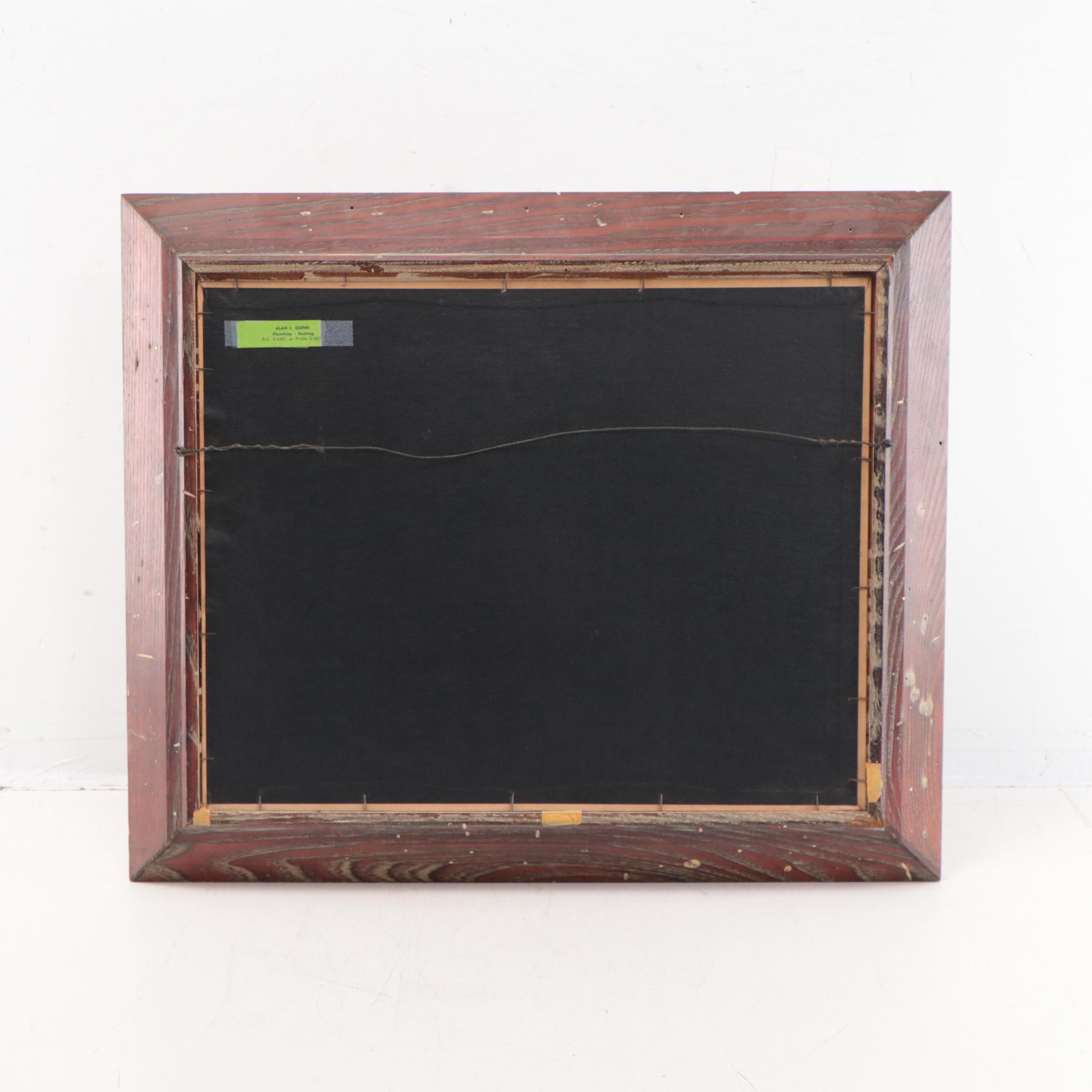 Alan L. Glenn Oil Painting of Coastal Landscape, 1956