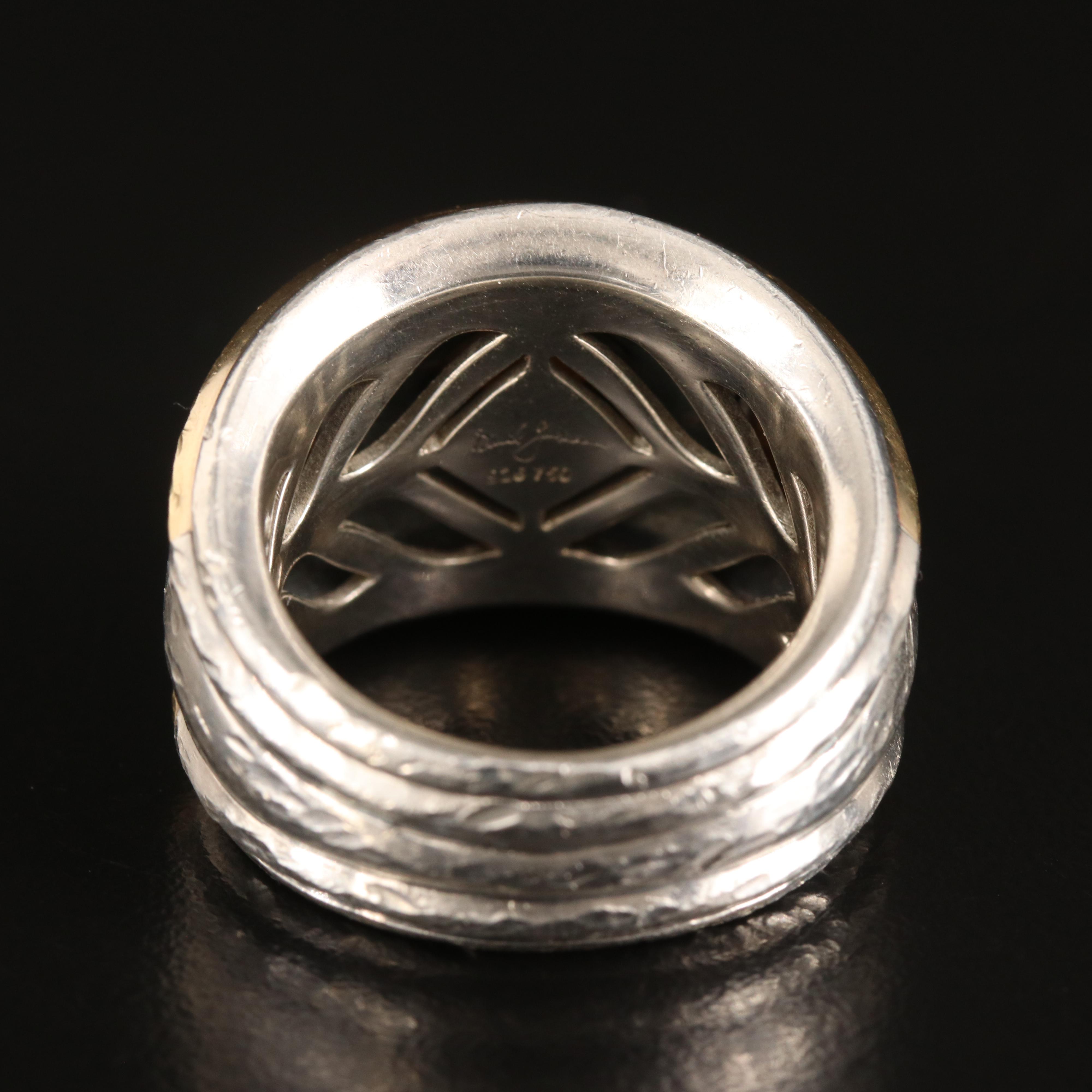 David Yurman "Modern Renaissance" Sterling Ring with 18K Accents