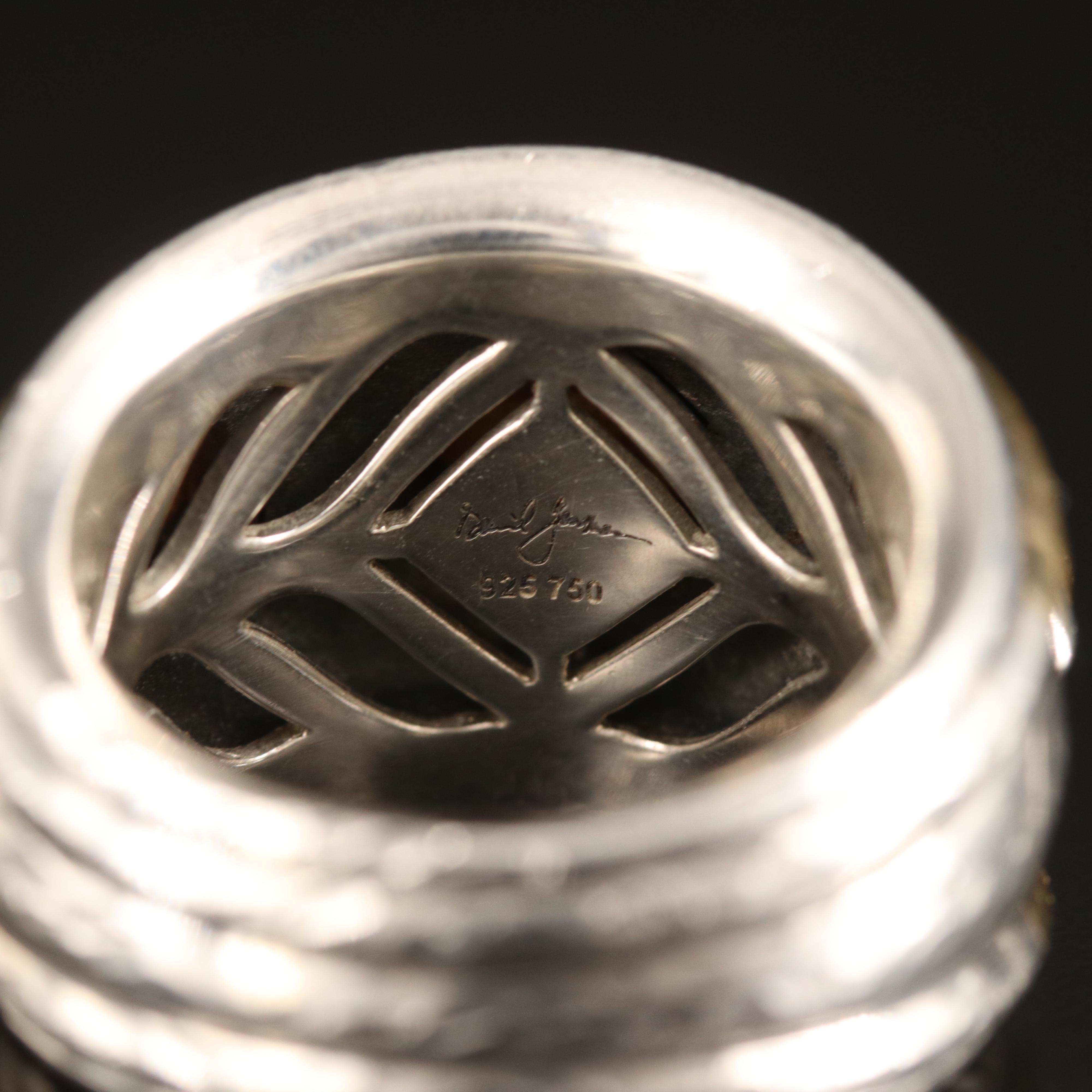 David Yurman "Modern Renaissance" Sterling Ring with 18K Accents