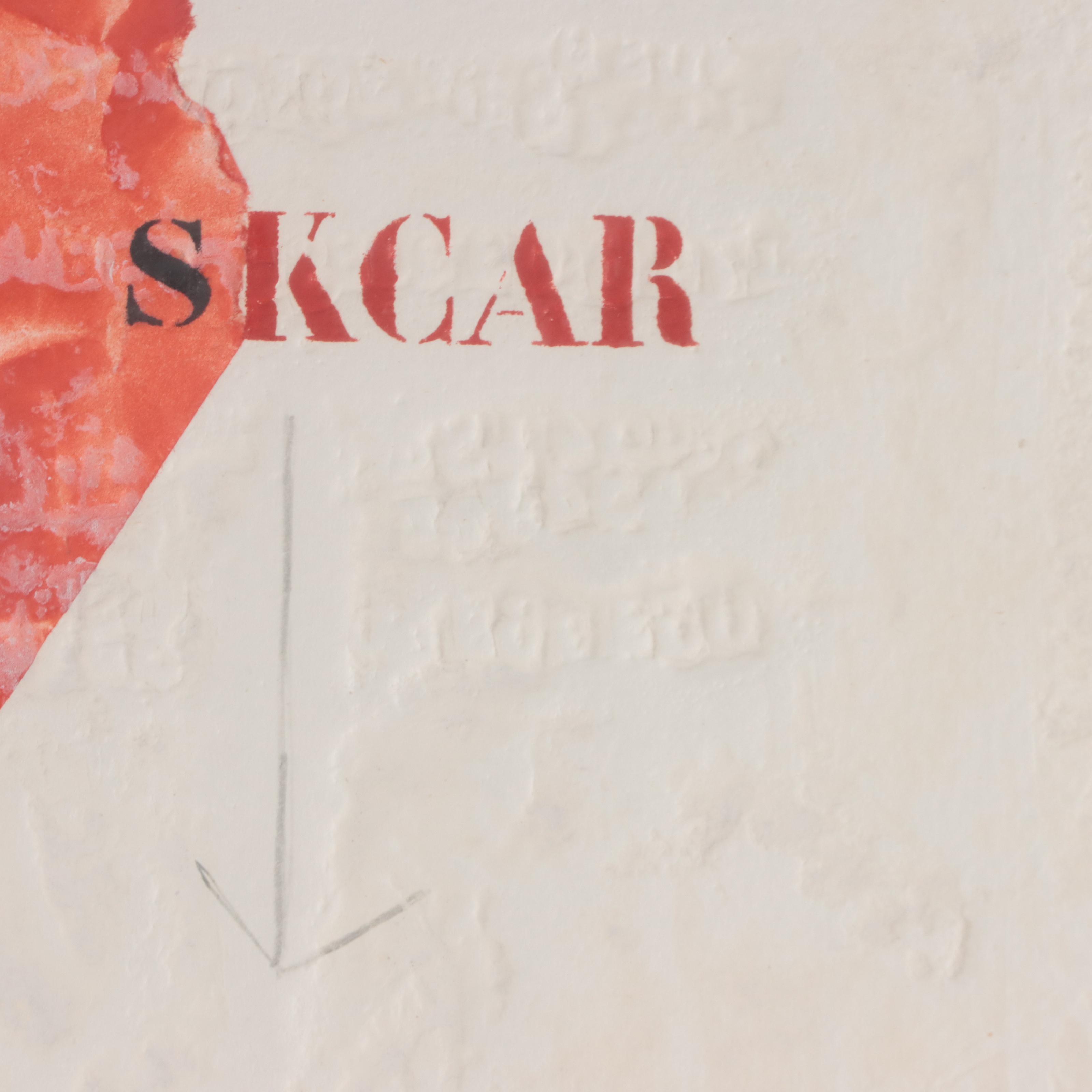 James Coignard Carborundum Etching "Skcar," Circa 1980