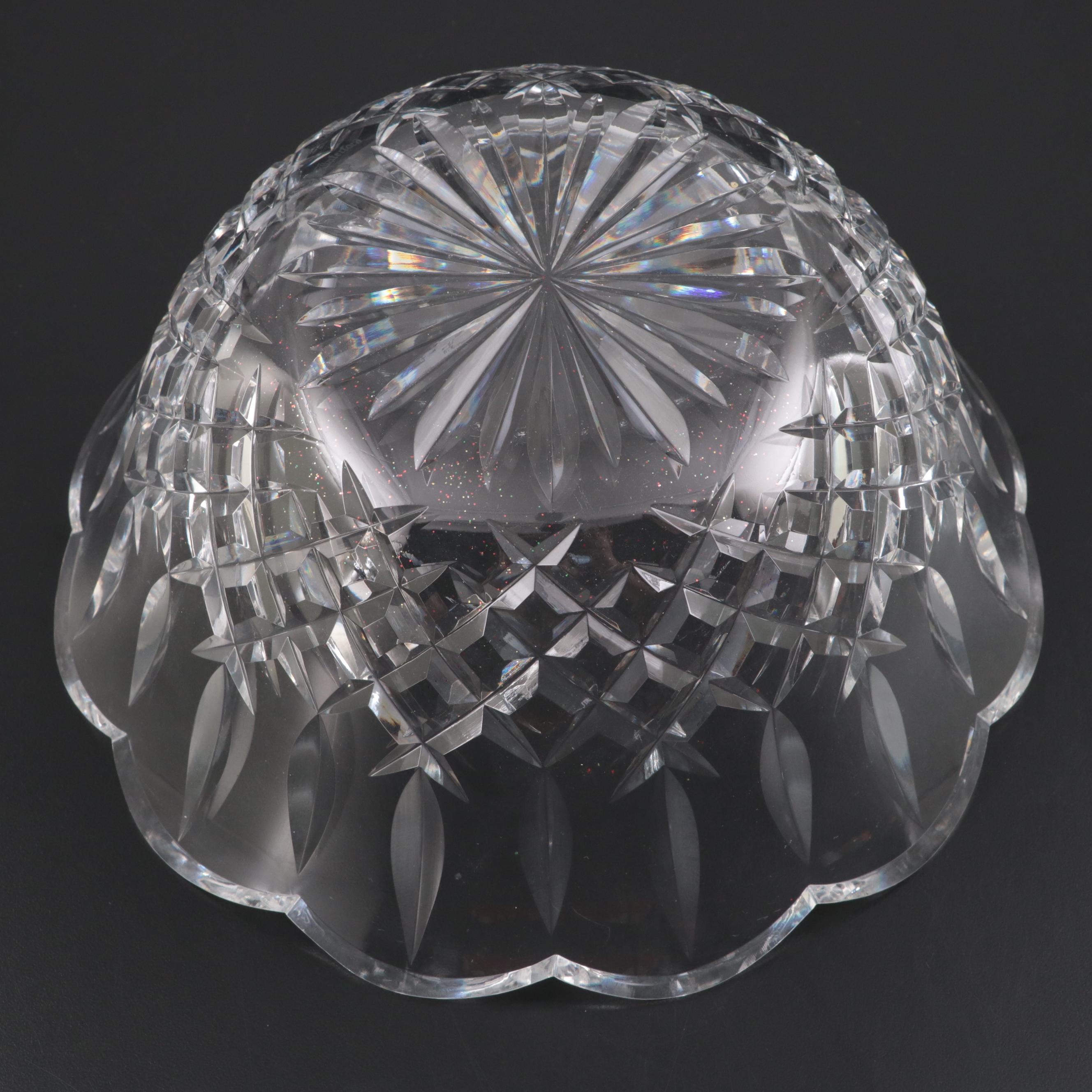 Waterford Crystal "Lismore" Bowl with Marquis by Waterford "Sparkle" Vase