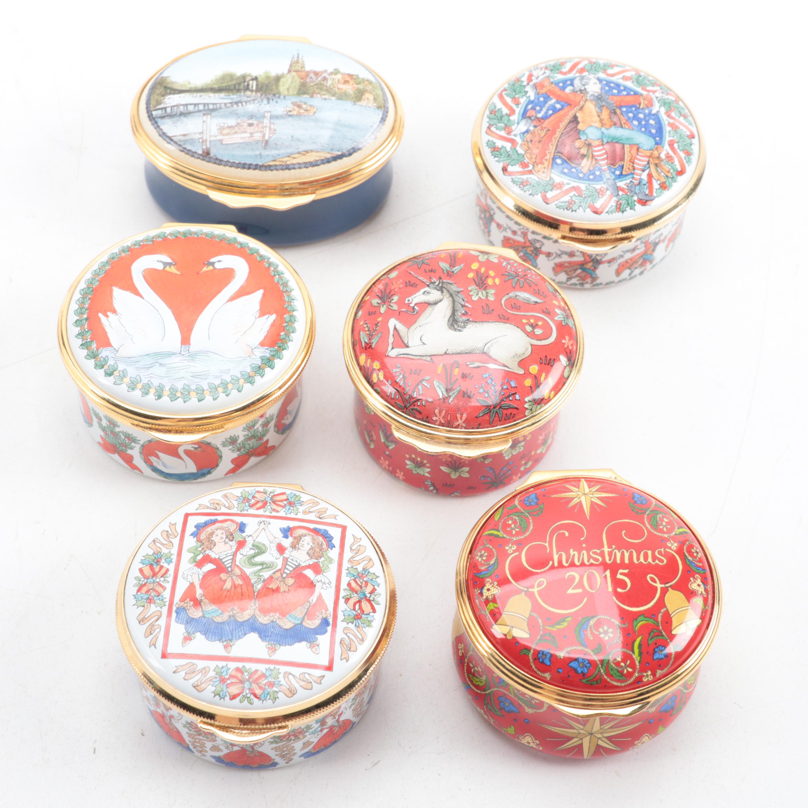 Halcyon Days with Other English Annual Christmas and Other Enameled Metal Boxes