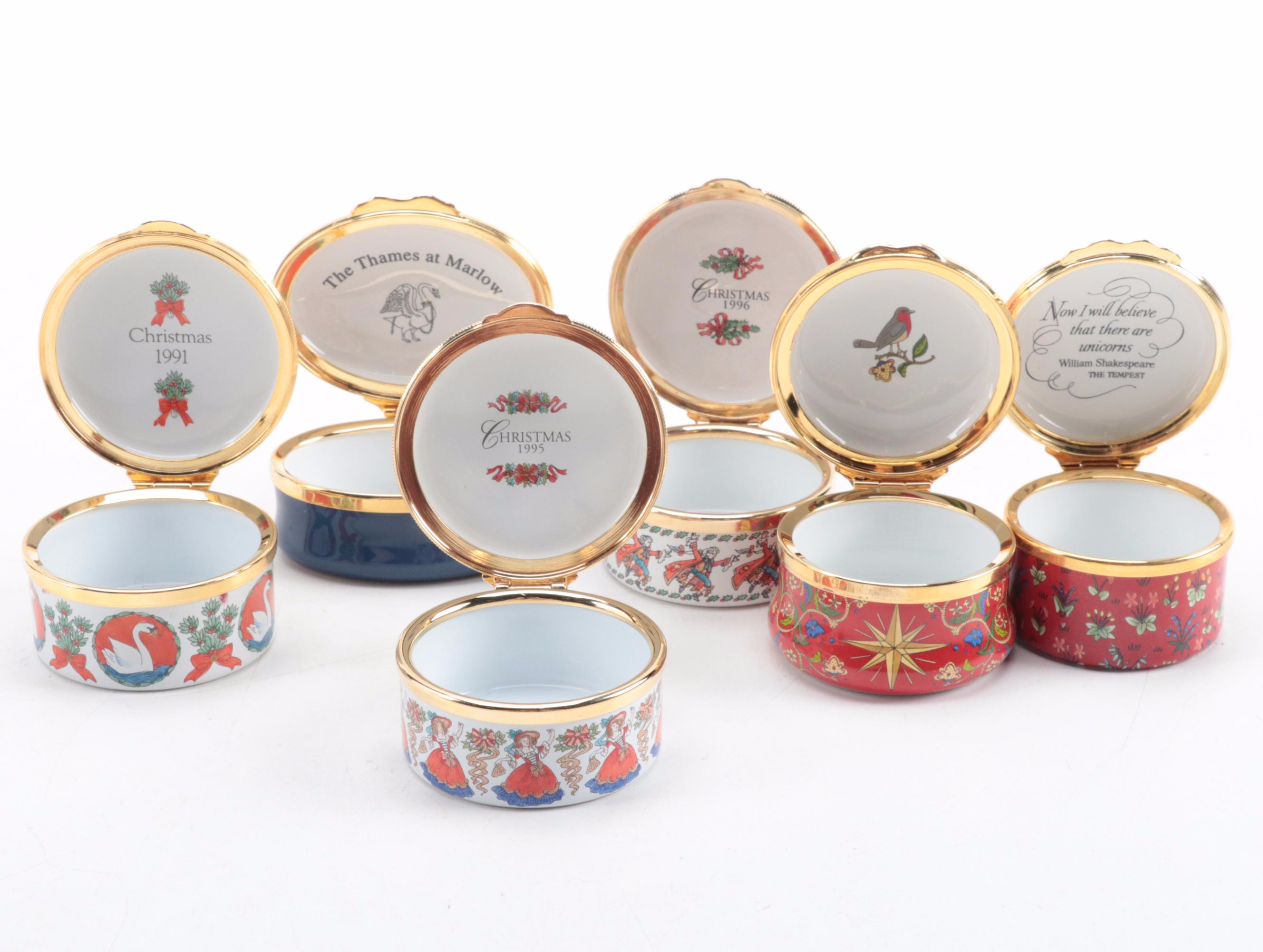 Halcyon Days with Other English Annual Christmas and Other Enameled Metal Boxes