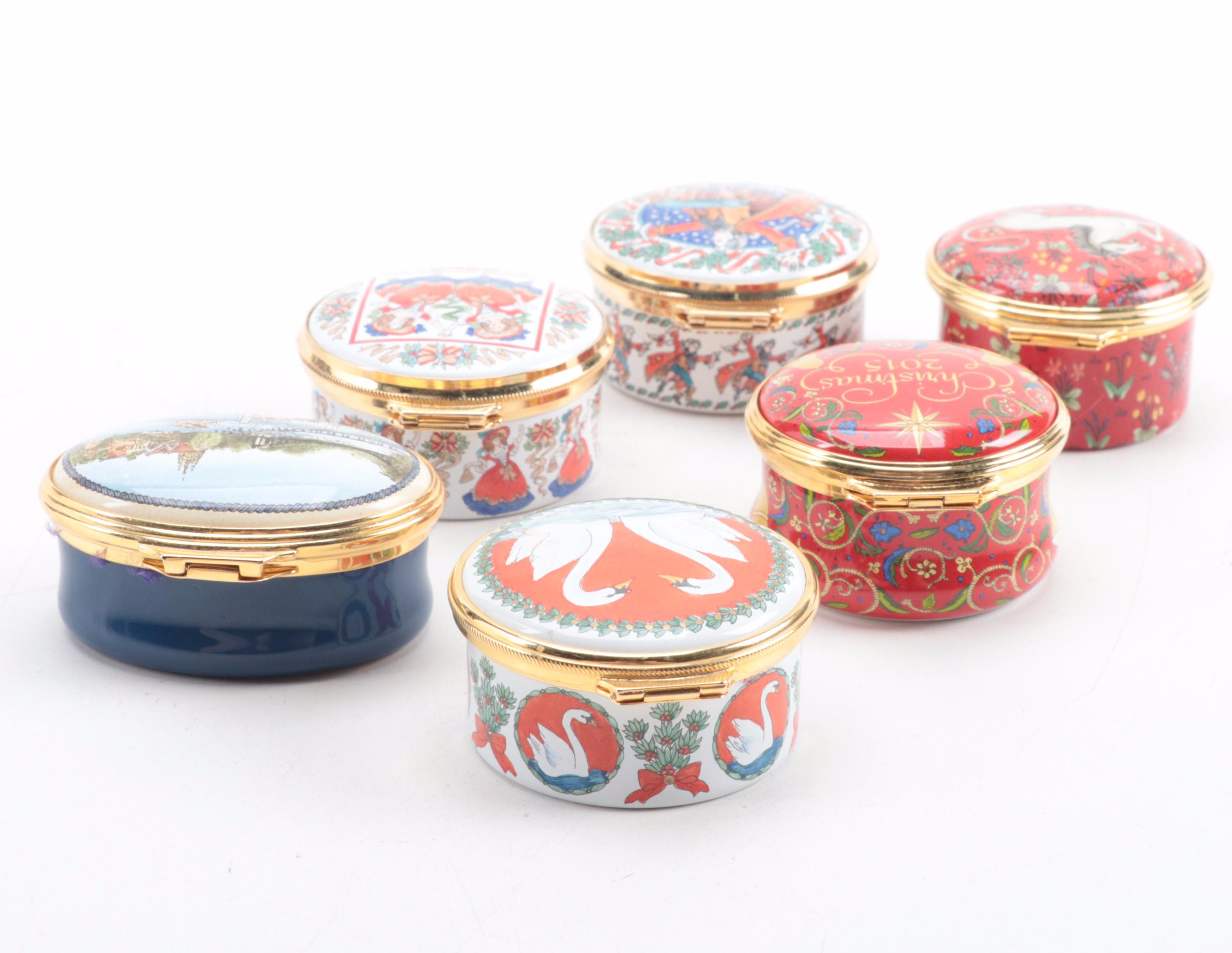 Halcyon Days with Other English Annual Christmas and Other Enameled Metal Boxes