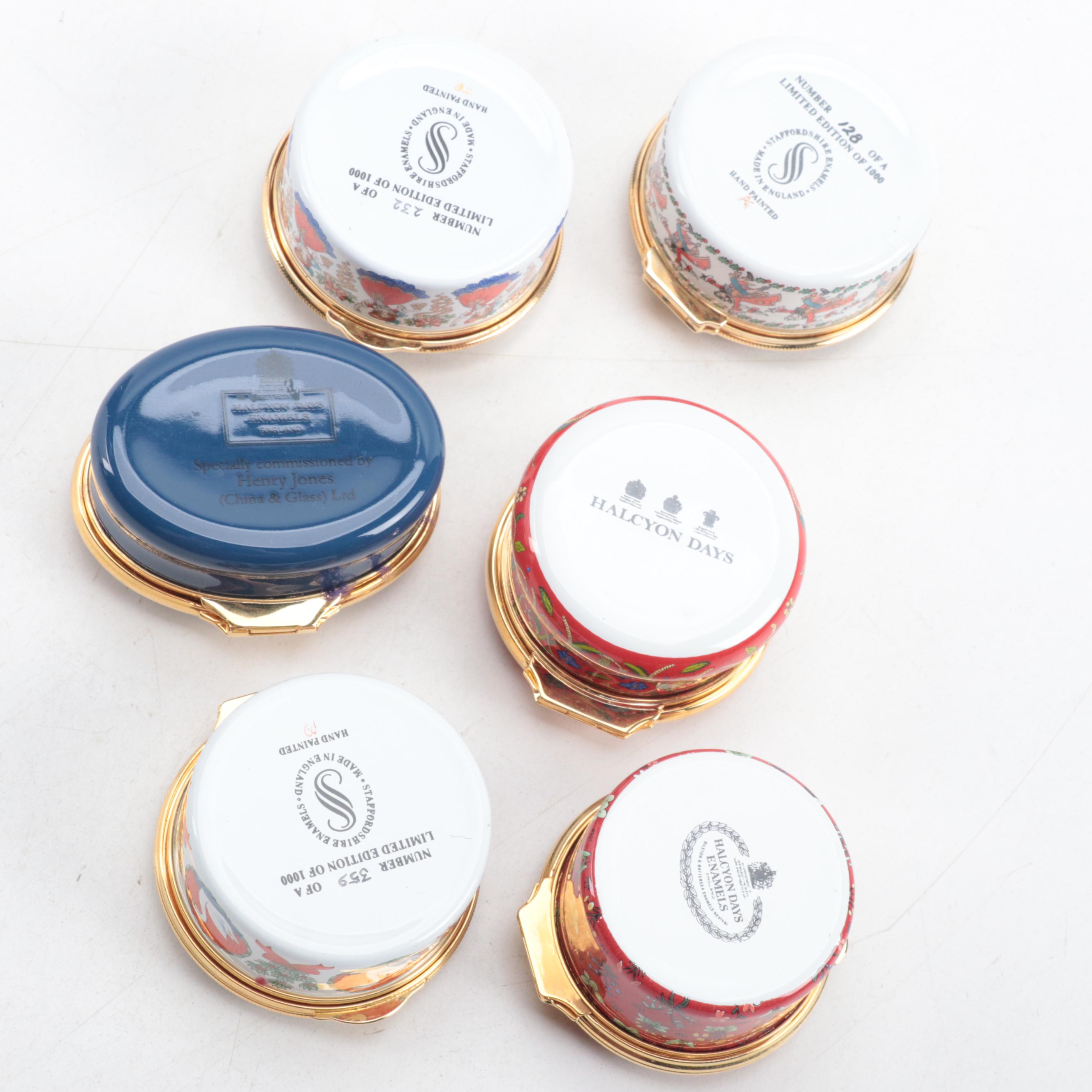 Halcyon Days with Other English Annual Christmas and Other Enameled Metal Boxes