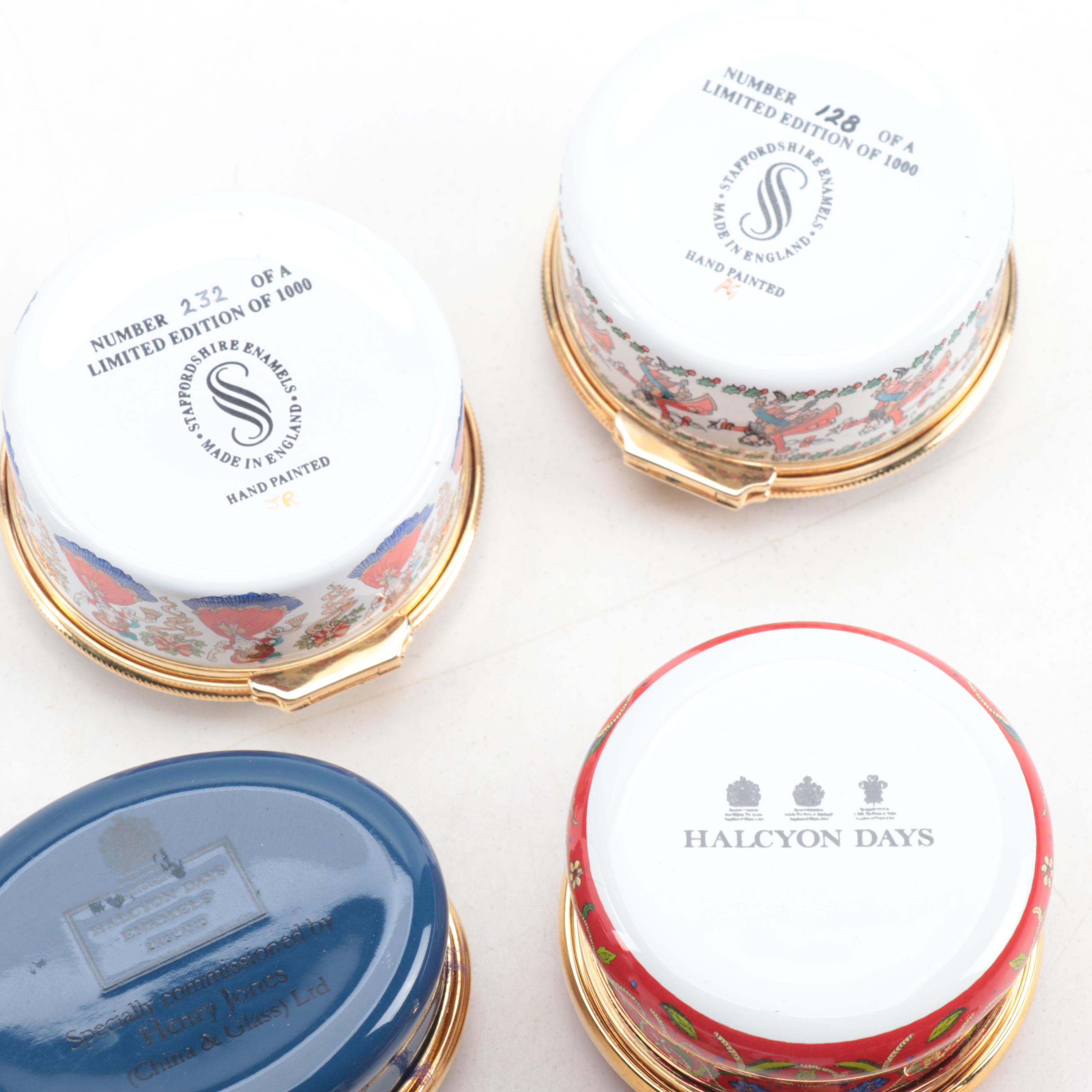 Halcyon Days with Other English Annual Christmas and Other Enameled Metal Boxes