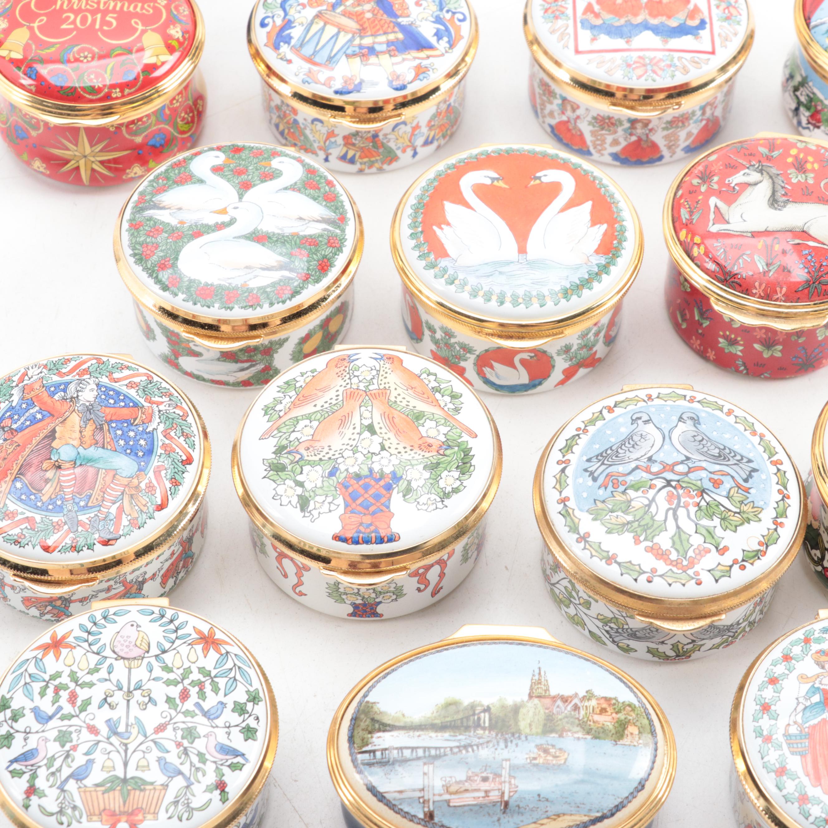 Halcyon Days with Other English Annual Christmas and Other Enameled Metal Boxes