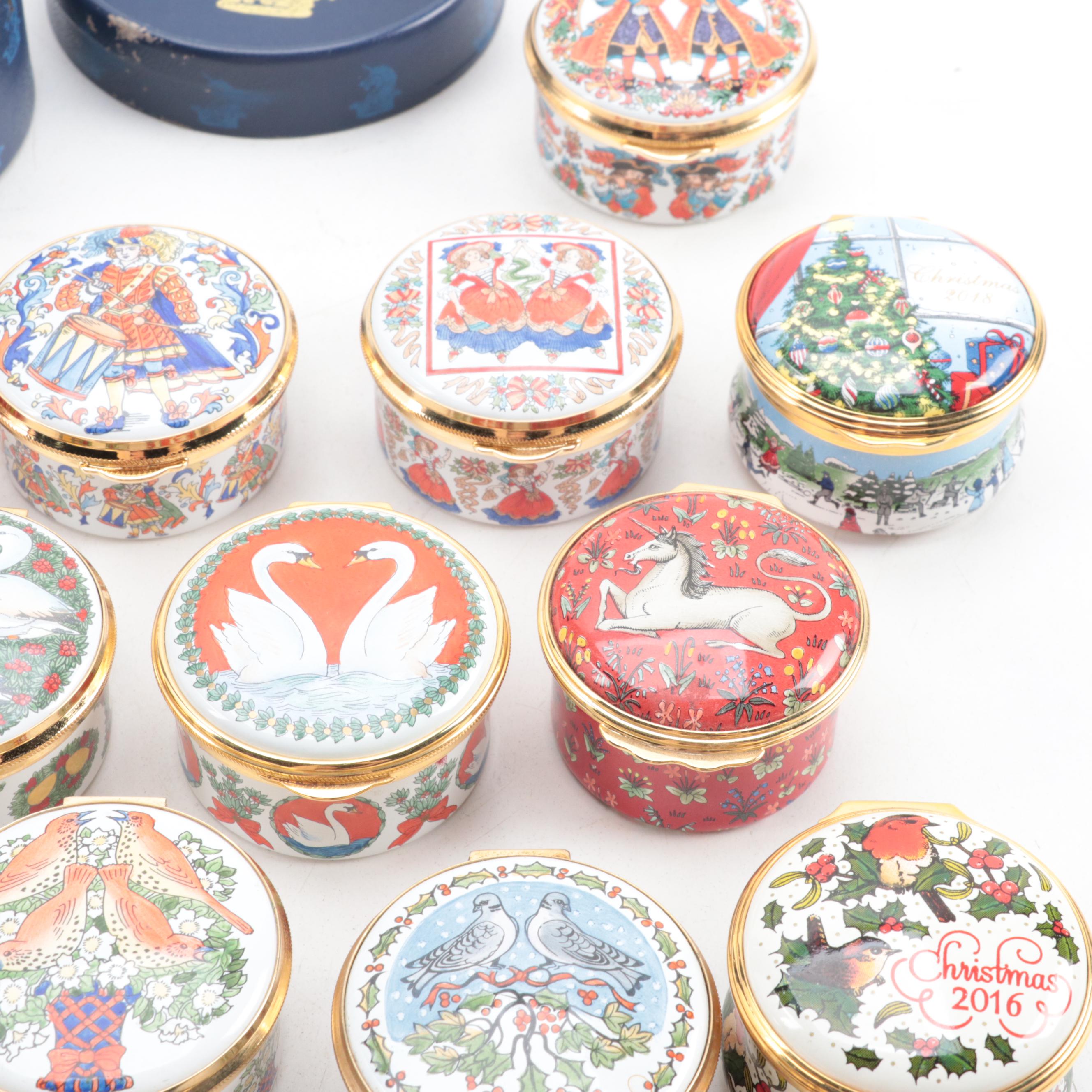 Halcyon Days with Other English Annual Christmas and Other Enameled Metal Boxes