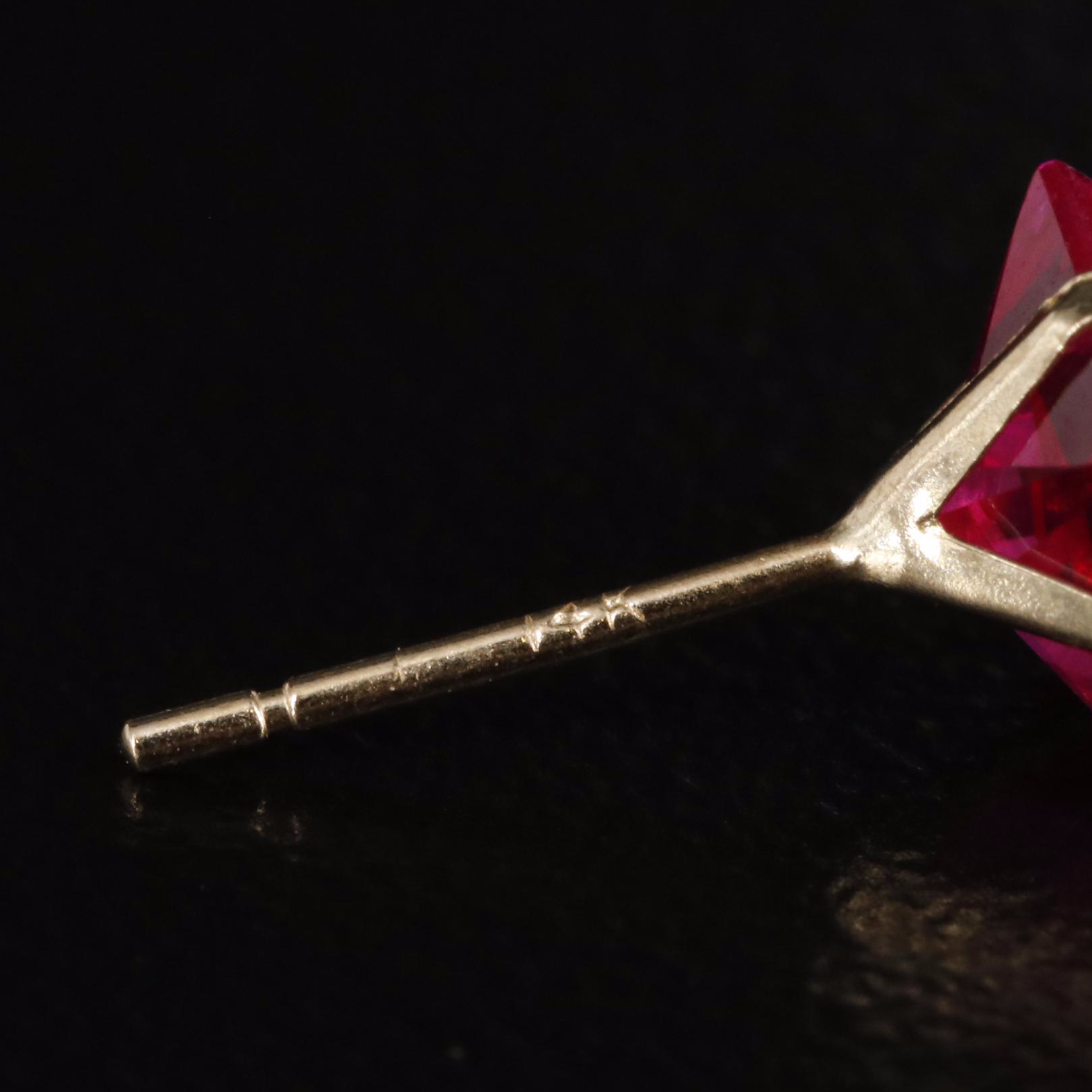 14K Ruby Stud Earrings