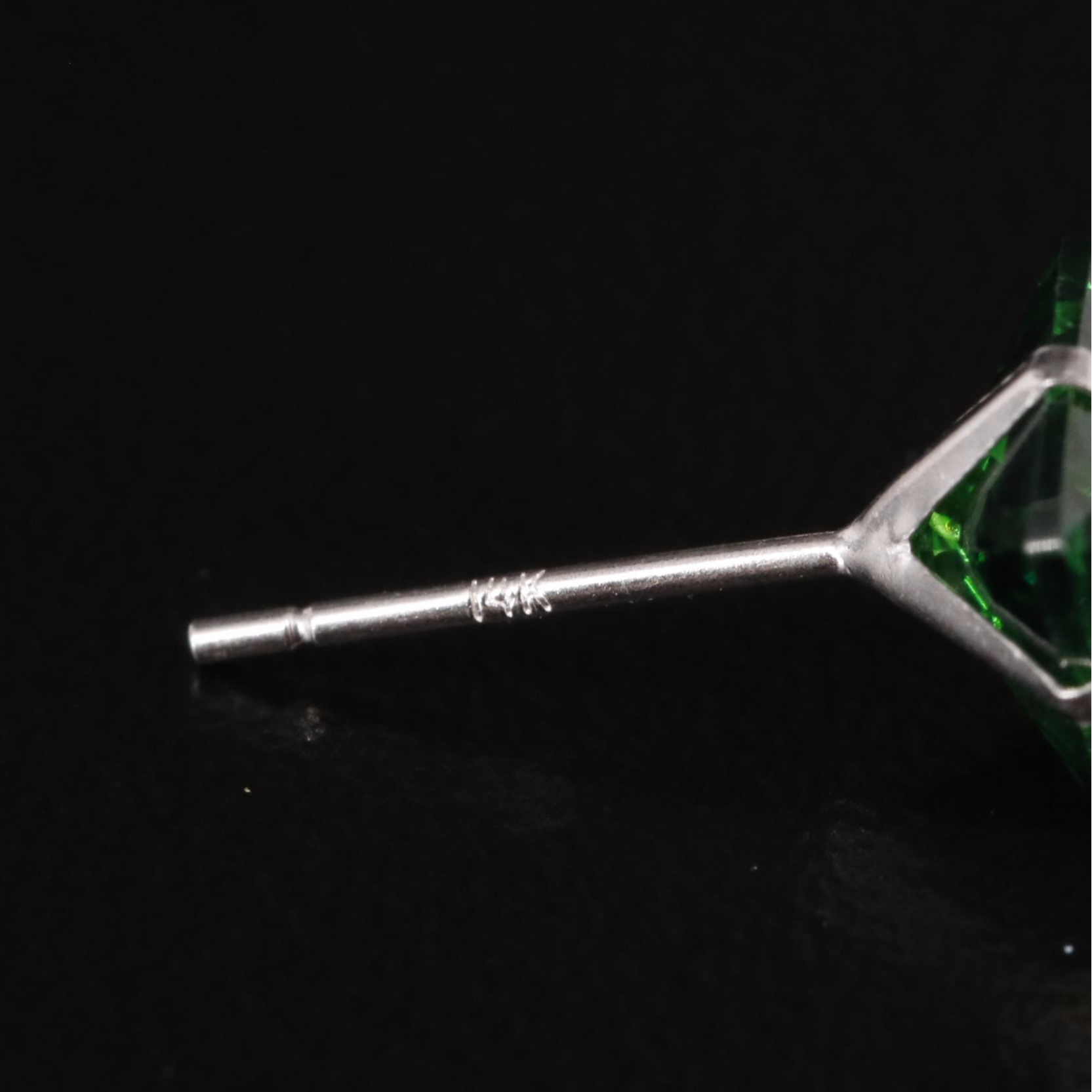 14K Emerald Stud Earrings